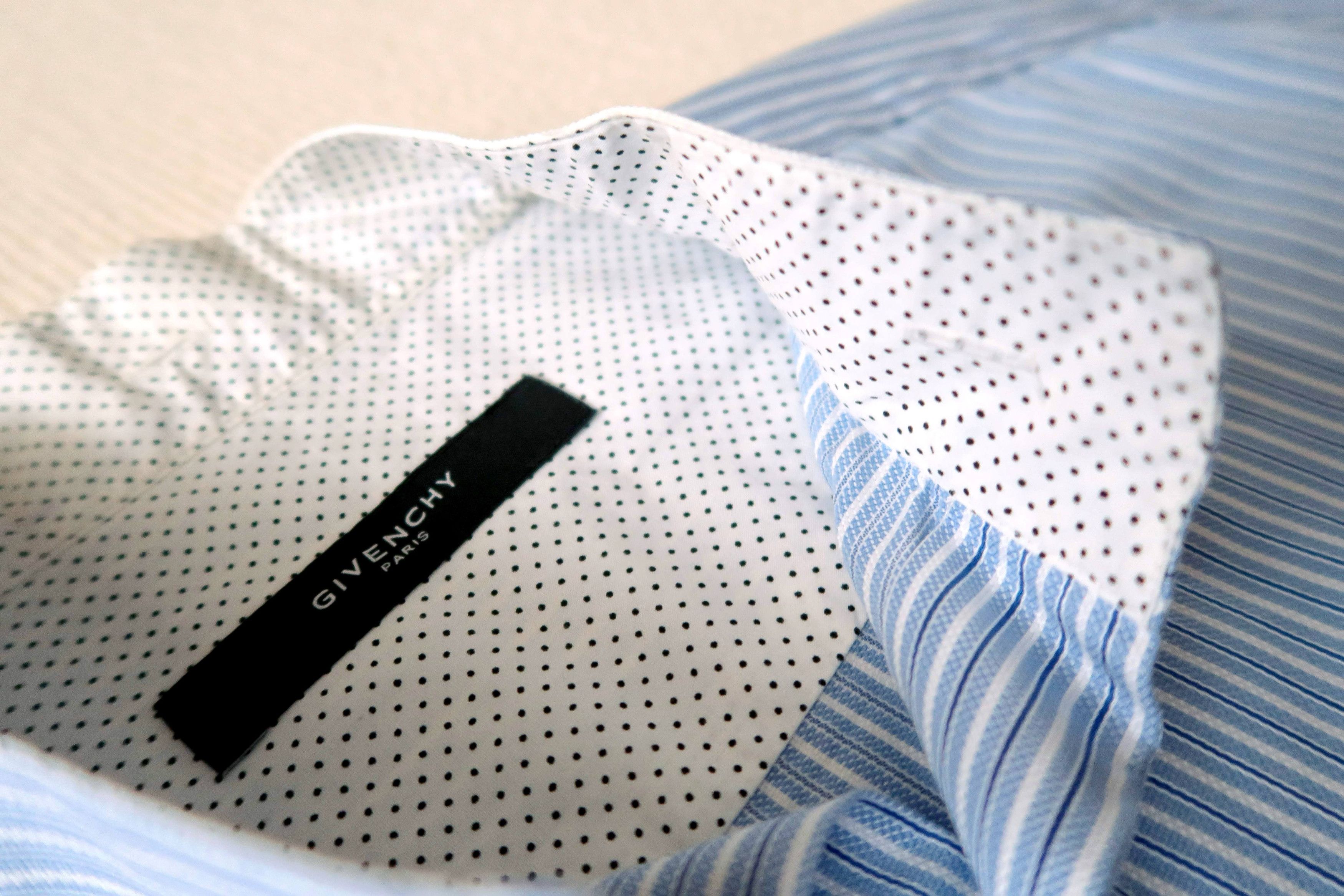 Givenchy Givenchy Blue Pinstripe Removable Collar Shirt Size US XL / EU 56 / 4 - 4 Thumbnail