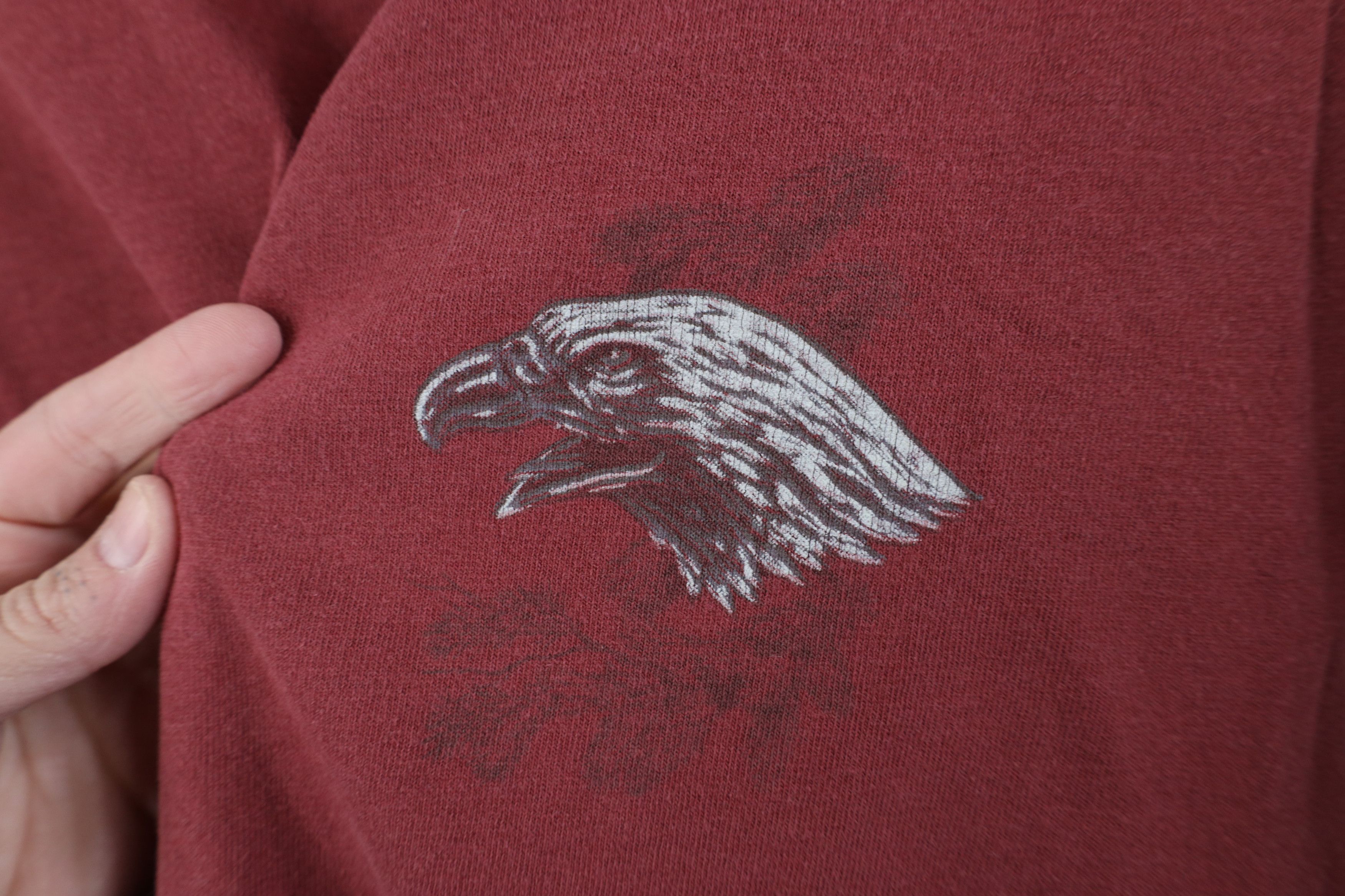 Vintage Vintage 90s Streetwear Nature Eagle Short Sleeve T-Shirt Red Size US L / EU 52-54 / 3 - 4 Thumbnail