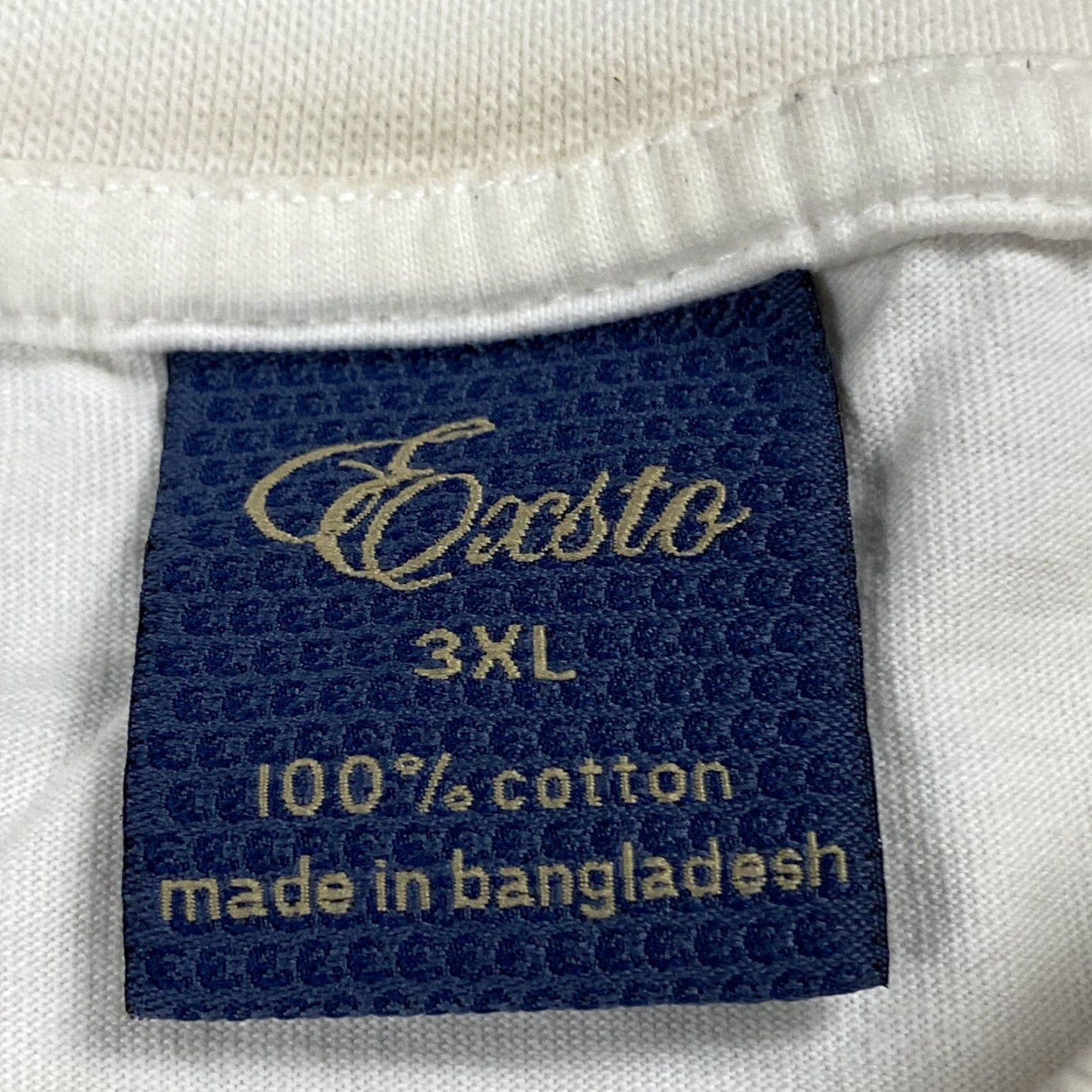 Denime VINTAGE Exsto White T-Shirt Hip Hop Streetwear Men 3XL Cotton Crew Neck 2000s Size US XXL / EU 58 / 5 - 4 Thumbnail