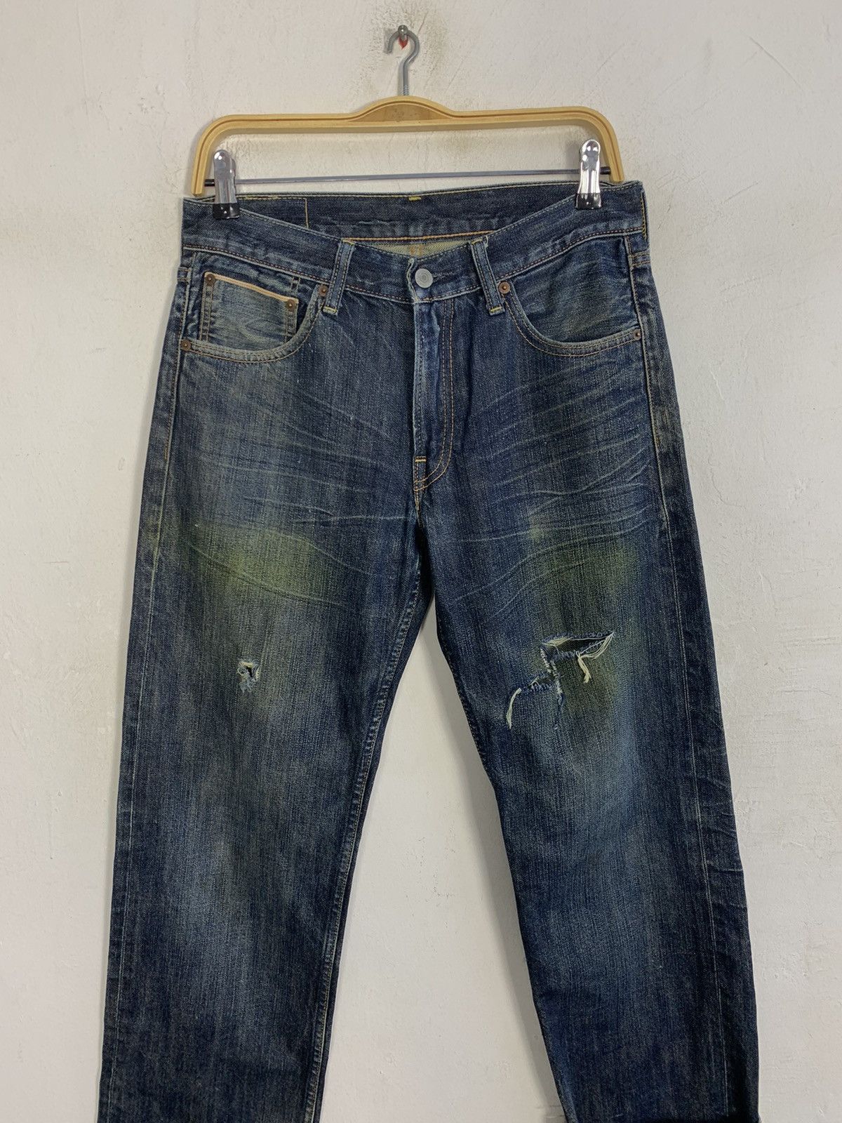 Other Levi’s Strauss Lot 503 Selvedge Indigo Distressed Denim Size US 30 / EU 46 - 3 Thumbnail