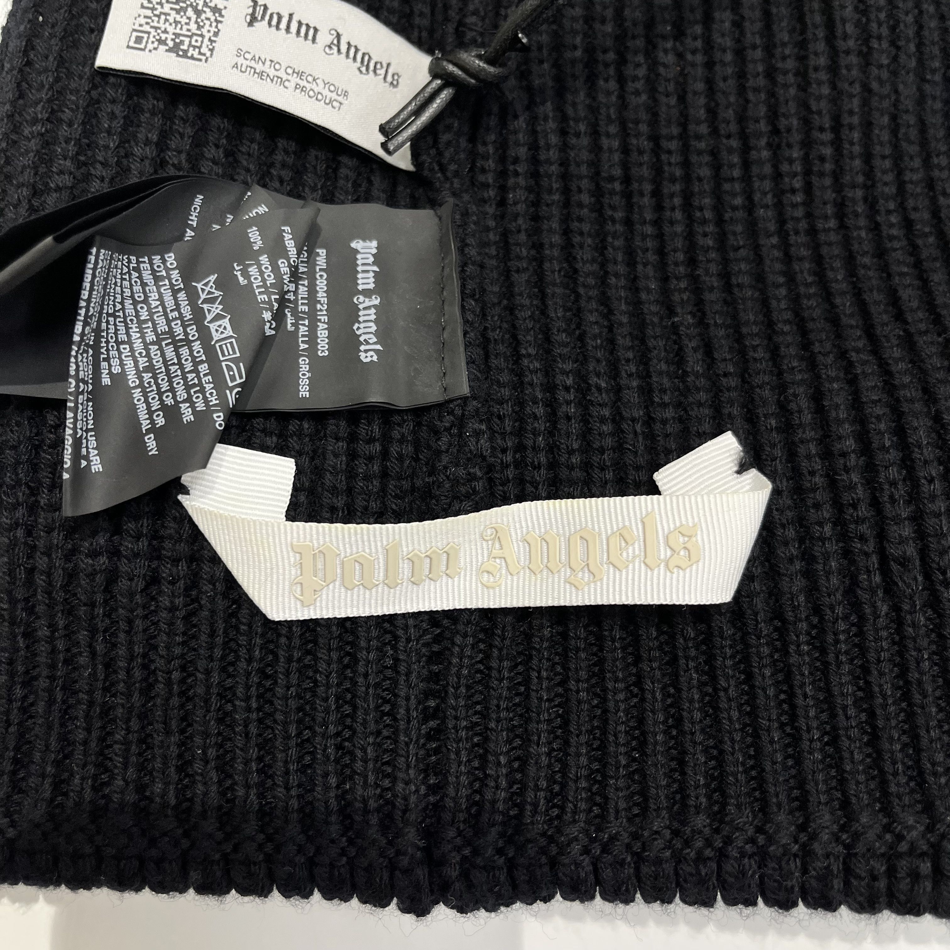 Palm Angels Palm Angels Knitted Beanie Black Size ONE SIZE - 3 Thumbnail
