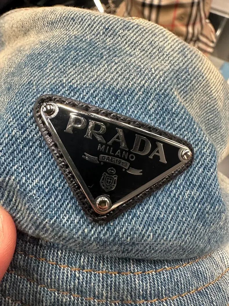 Prada Prada Denim Fisherman's Hat Size ONE SIZE - 3 Thumbnail