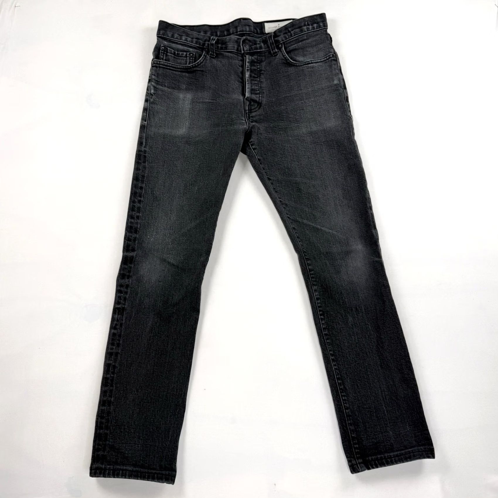 Imogene + Willie Imogene and Willie Barton Slim Jeans Mens Size 30 Black Selvedge Button Fly Slim Straight 5-Pocket Denim Inseam 28 Size US 30 / EU 46 - 2 Thumbnail