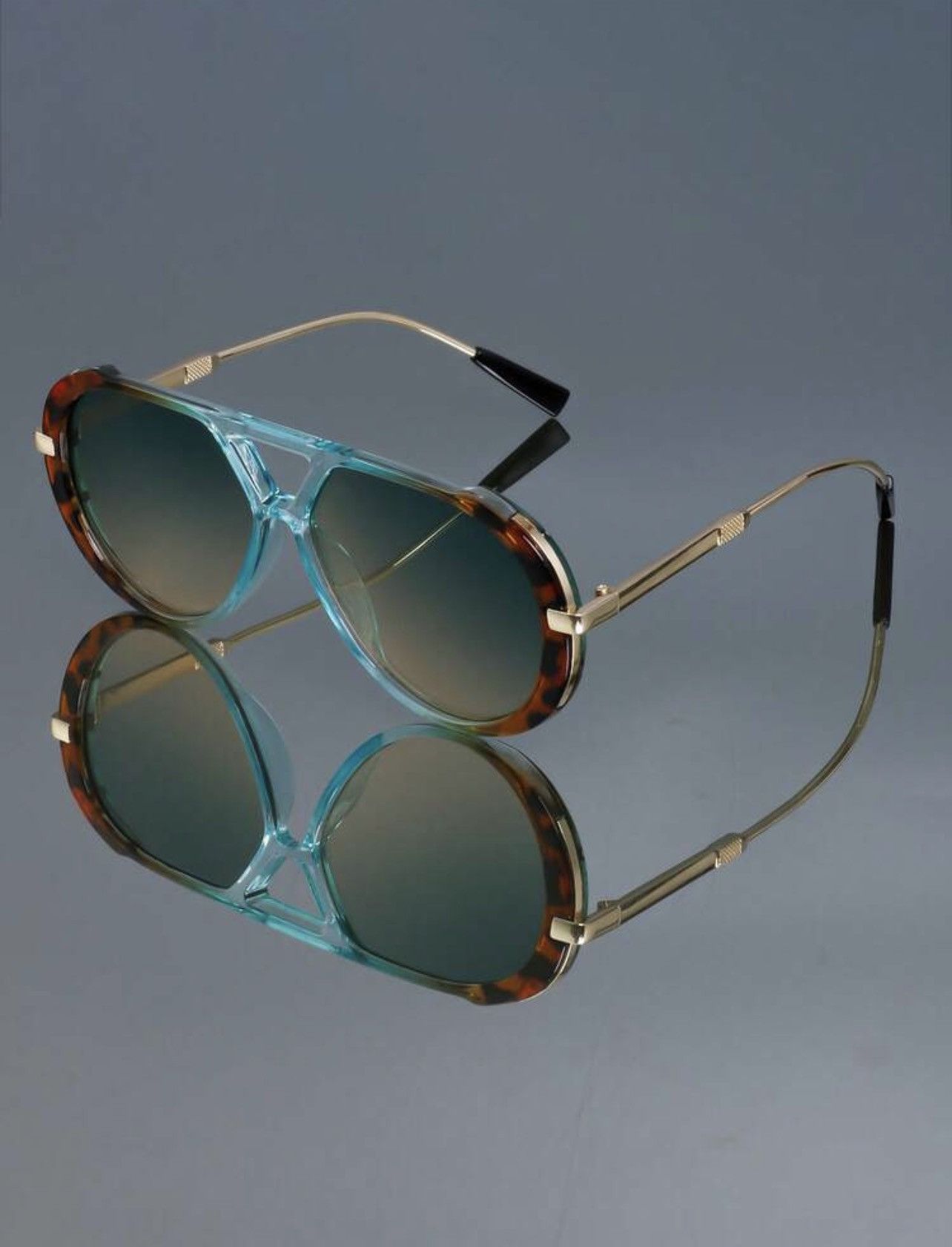 Other Oversized Tortoise Sunglasses Women Double Beam Metal Frame Size ONE SIZE - 8 Thumbnail