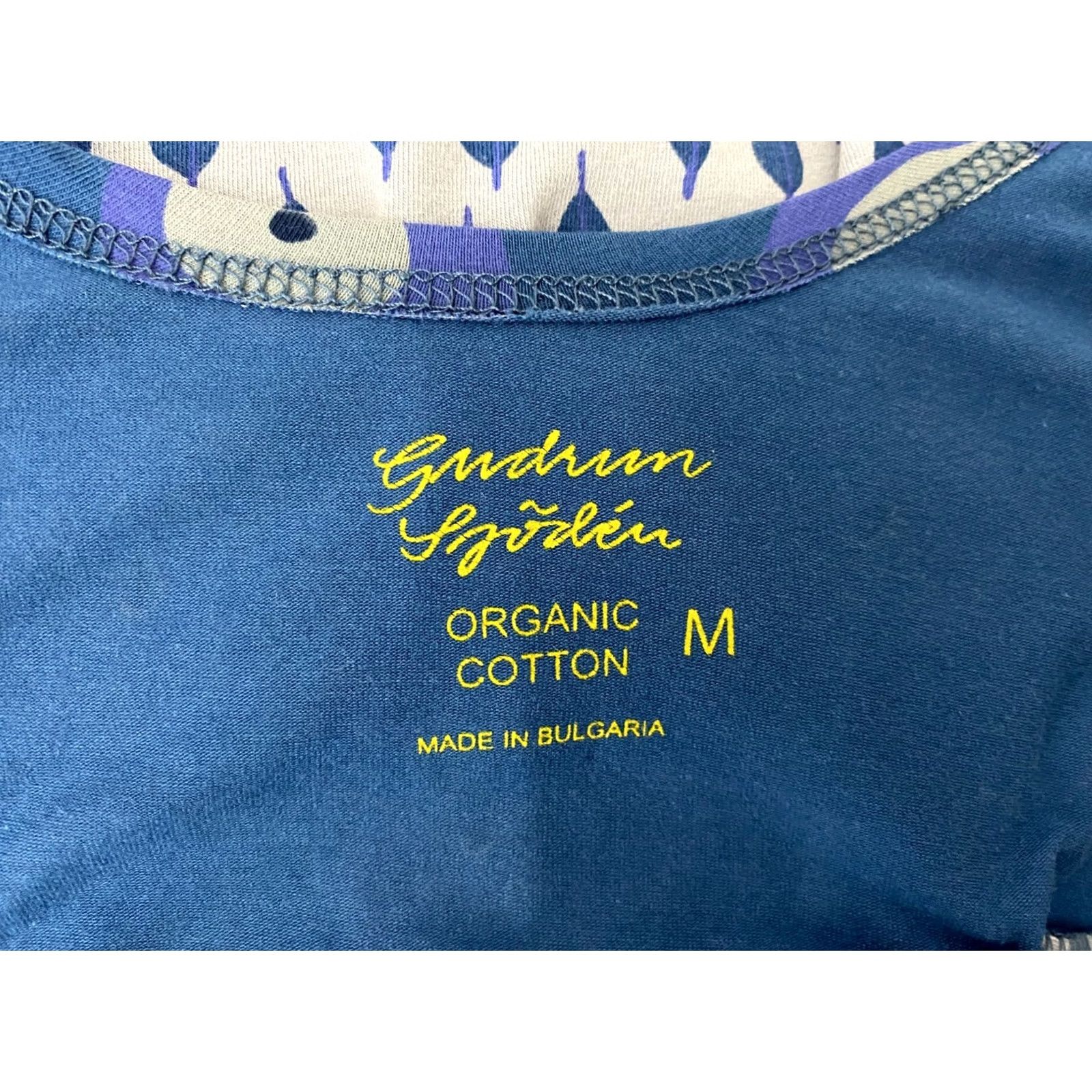 Vintage Gudrun Sjoden Womens Cotton Blue Dress M Dress Knee Length Womens M Blue Gudrun Sjoden Dress Size M / US 6-8 / IT 42-44 - 5 Thumbnail