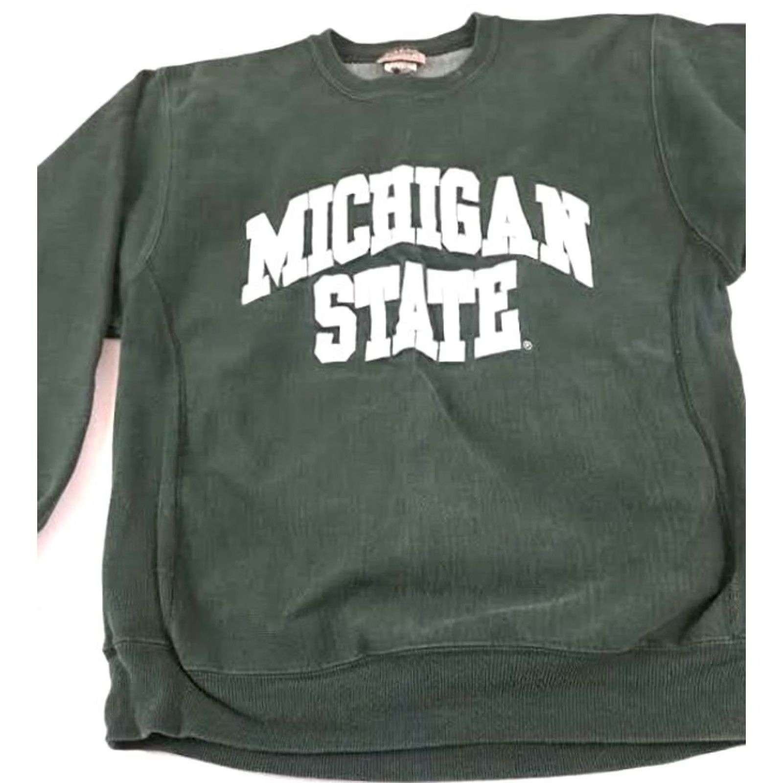 Vintage VINTAGE Michigan State Basketball Reverse Weave Sweatshirt Steve & Barry Unisex Adults M Green Pullover College Mens Size US M / EU 48-50 / 2 - 4 Thumbnail