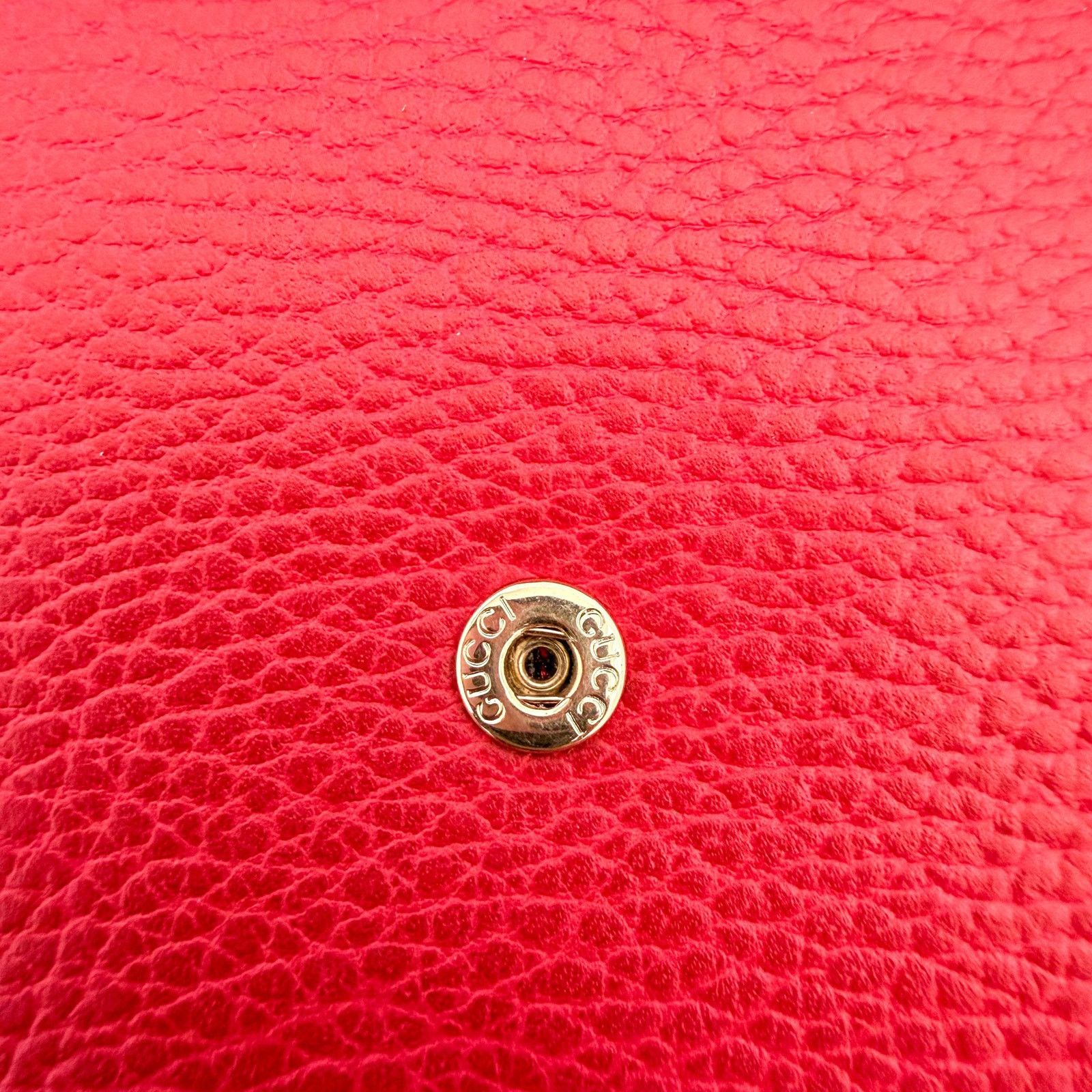 Gucci Gucci Red Leather Interlocking G Chain Bag Size ONE SIZE - 10 Thumbnail