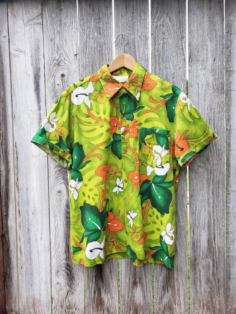 Designer Vintage Mens Hawaiian Party Button down shirt button up Size US L / EU 52-54 / 3 - 4 Thumbnail