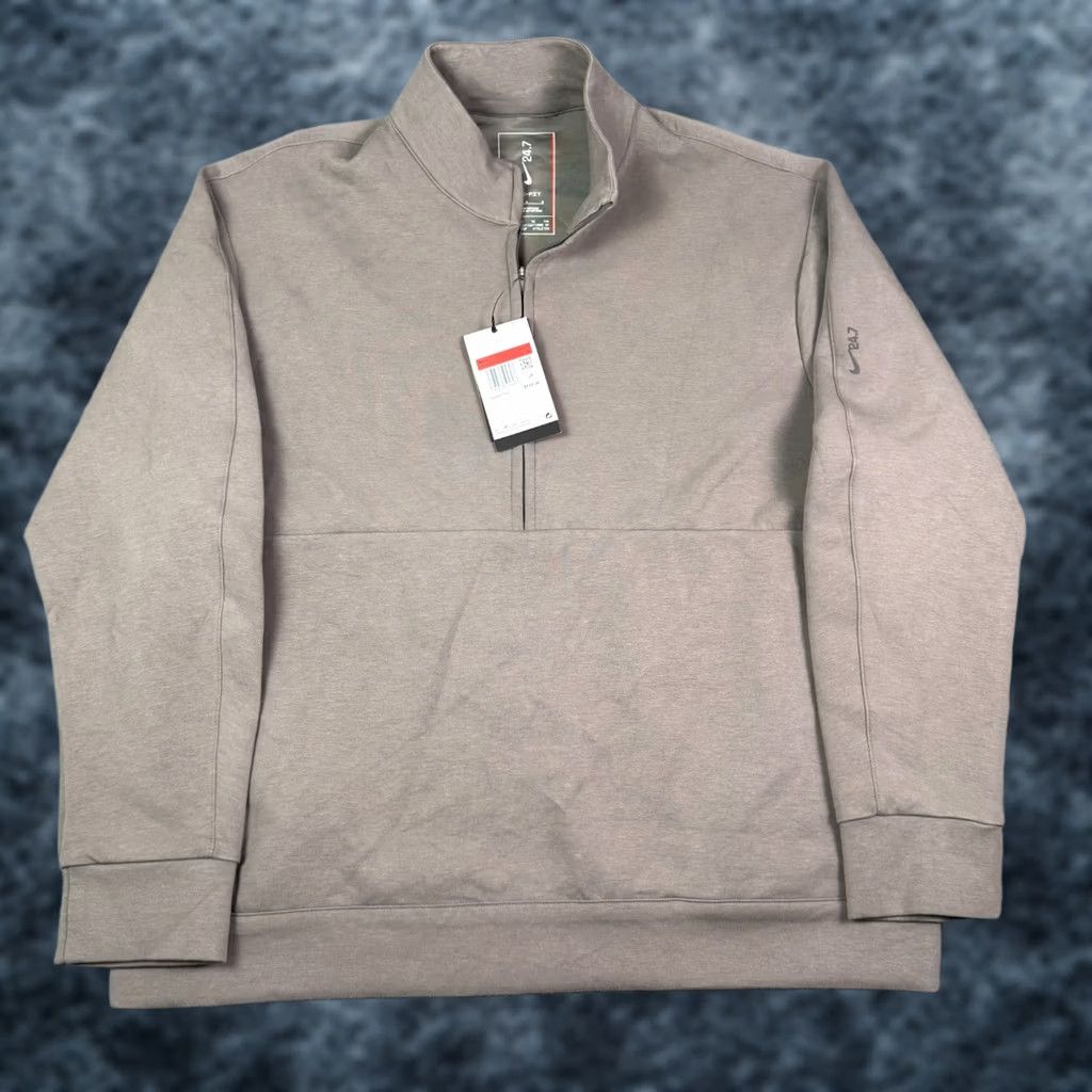 Nike Nike 24.7 Impossibly Soft 1/2 Zip Pullover Mens L Stone Sweatshirt HQ6953-289 Size US L / EU 52-54 / 3 - 1 Thumbnail