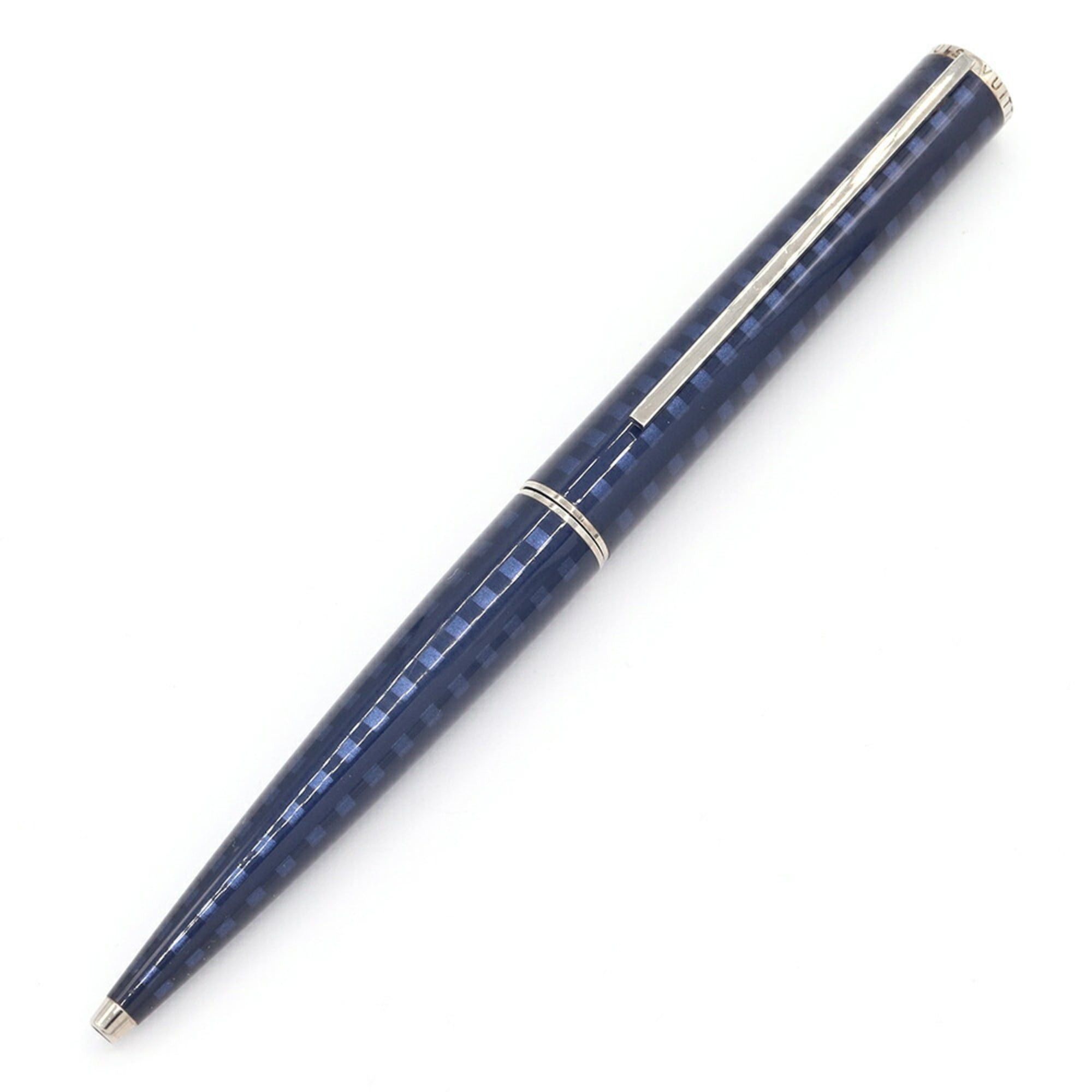 Louis Vuitton Louis Vuitton JetLac Ballpoint Pen N79155 Navy Silver Metal Stationery Twist Mechanism Men's LOUIS VUITTON Size ONE SIZE - 1 Thumbnail
