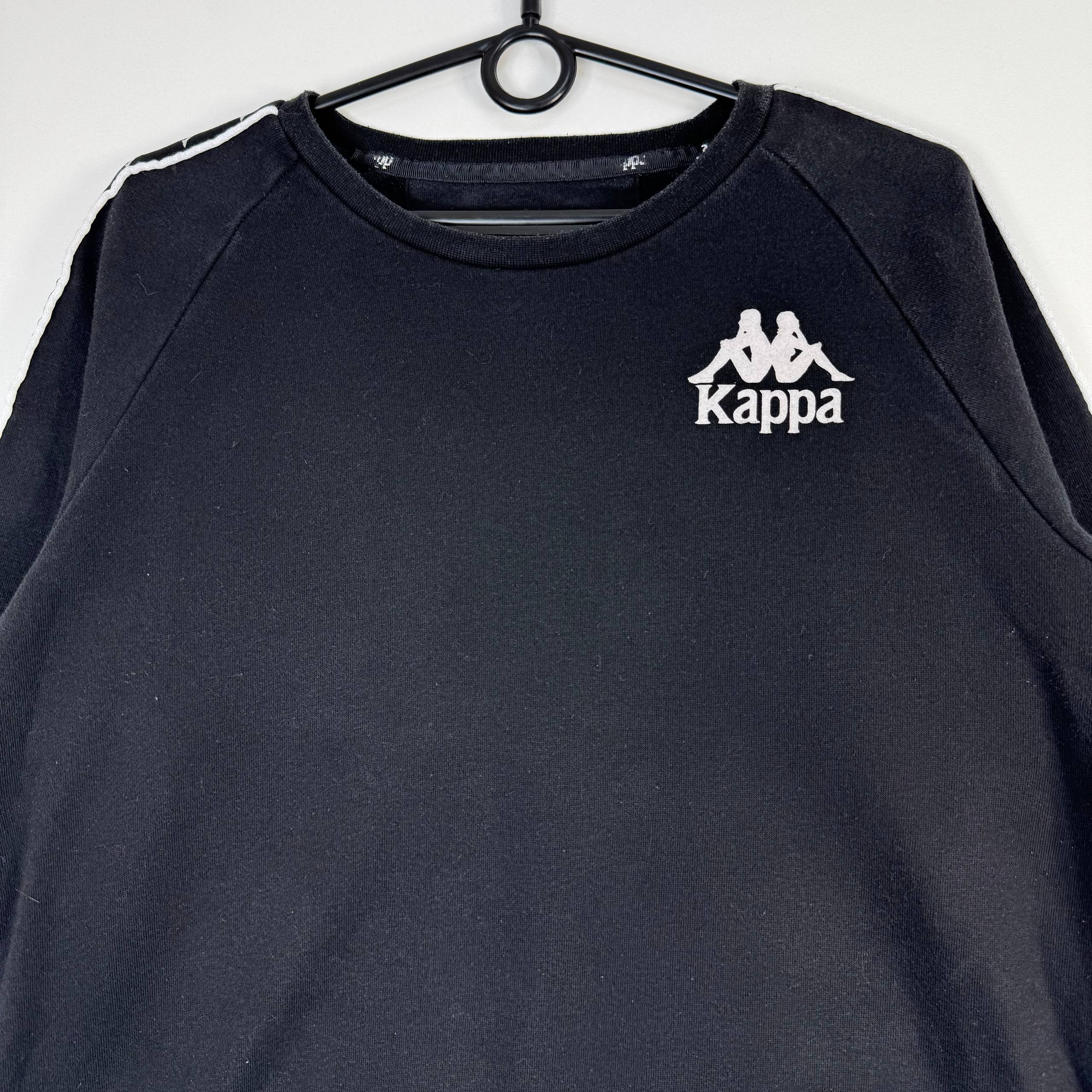 Kappa Kappa Logo Crewneck Sweatshirt Black White Mens Size M Size US M / EU 48-50 / 2 - 2 Thumbnail