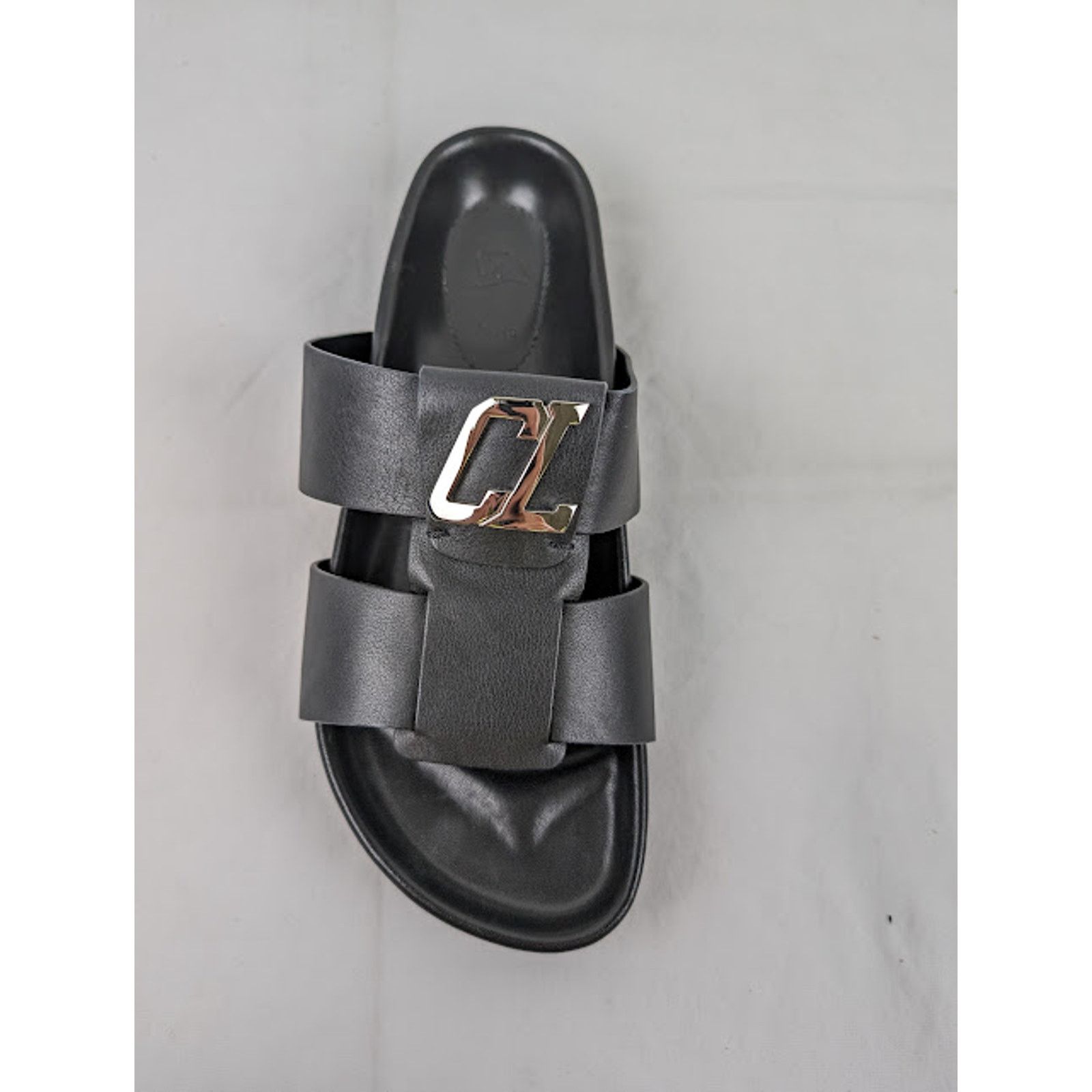 Christian Louboutin Dhabubizz Flat Slides in Black BNWB 42
