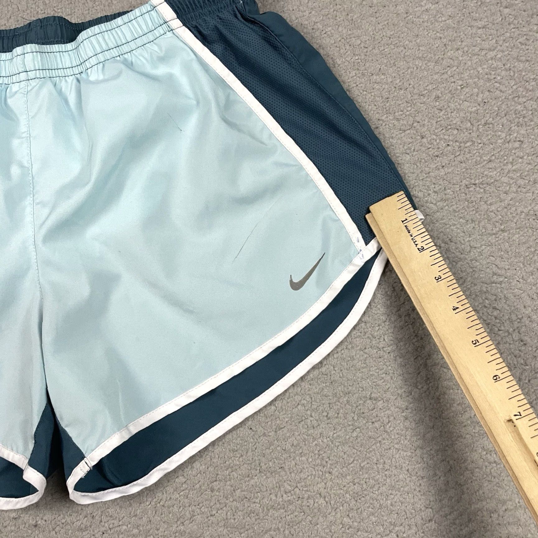 Nike VINTAGE Nike Shorts Womens M Blue Athletic Lined Dri Fit Running Gym Performance Size 32" / US 10 / IT 46 - 5 Thumbnail