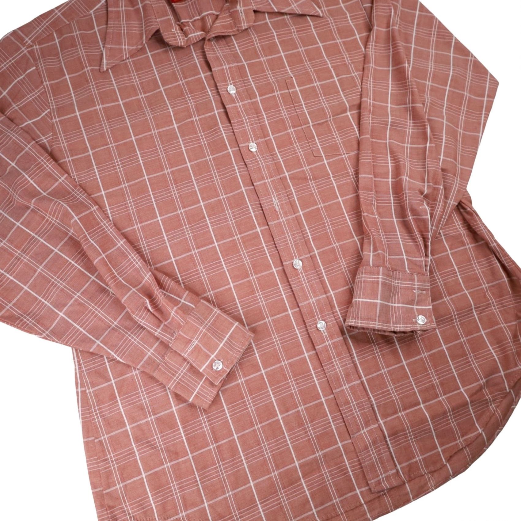 Sears VINTAGE Sears Best Road King Mens XL Perma Prest Button Up Shirt Red Size US XL / EU 56 / 4 - 3 Thumbnail