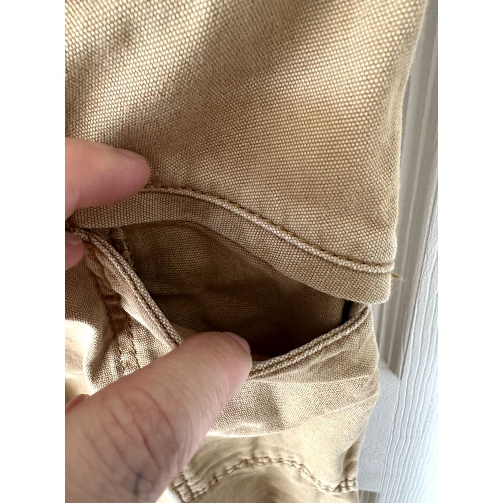 Carhartt VINTAGE Carhartt Double Knee Duck Work Pants Relaxed Fit 40 x 30 Beige RARE Mens Carhartt Pants Carpenter Workwear Size US 40 / EU 56 - 4 Thumbnail