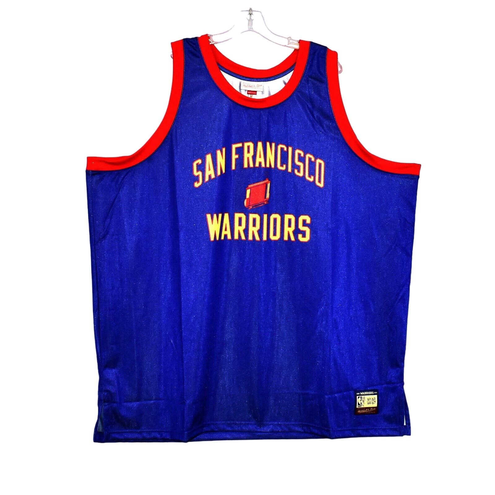 Mitchell & Ness NWT MITCHELL NESS SF Golden State Warriors Jersey Sz 3XLB Size 46 - 2 Thumbnail