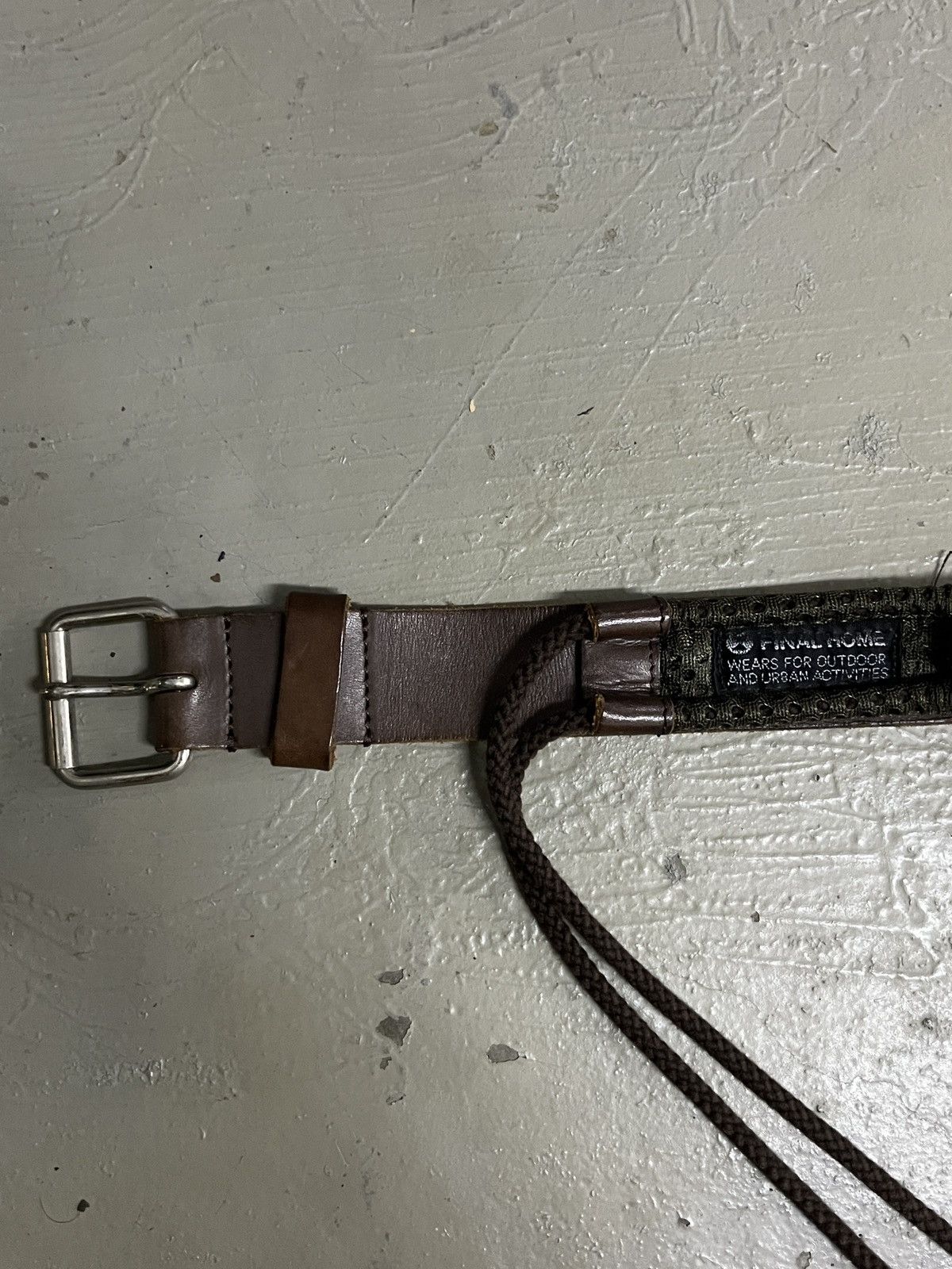 Final Home Final Home Issey Miyake Leather/Mesh Utility Tactical Belt Size ONE SIZE - 16 Thumbnail