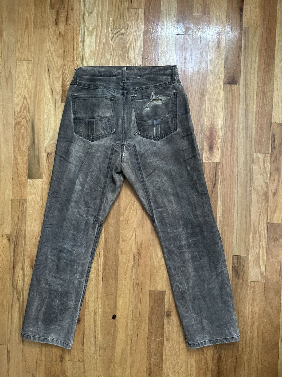 Rick Owens Rick Owens SLAB Burnt Denim Size US 28 / EU 44 - 2 Thumbnail