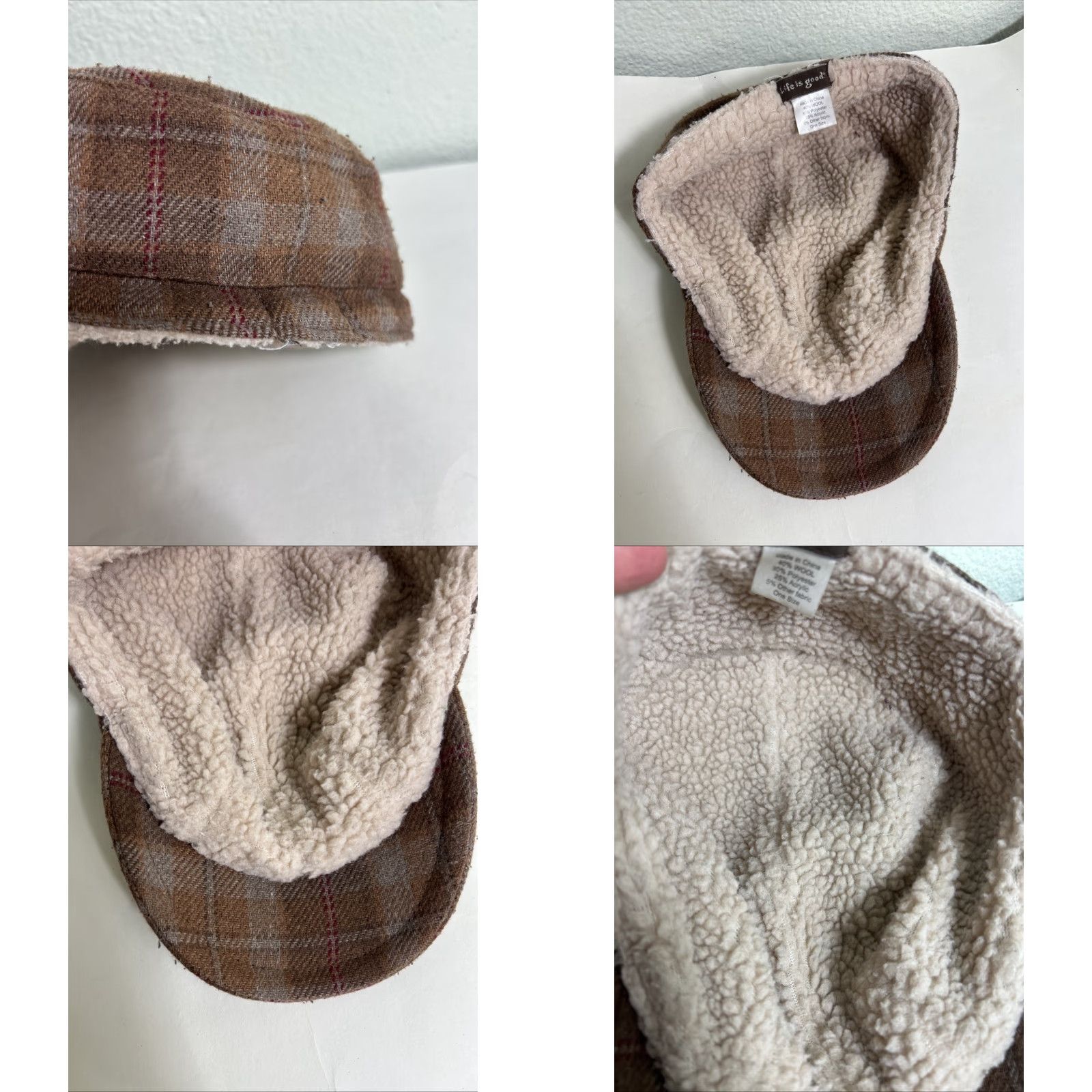 Life is Good Life Is Good Brown Plaid Women's One Size Wool Blend Sherpa Lined Cap User: Life Is Good Brown Plaid Women's One Size Wool Blend Sherpa Lined Cap Size ONE SIZE - 8 Thumbnail