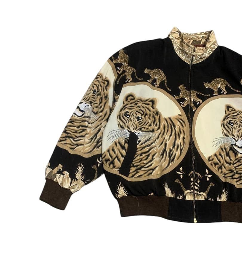 If Six Was Nine Vintage Japanese Tiger Full Printed Bomber Jacket Size US L / EU 52-54 / 3 - 2 Thumbnail