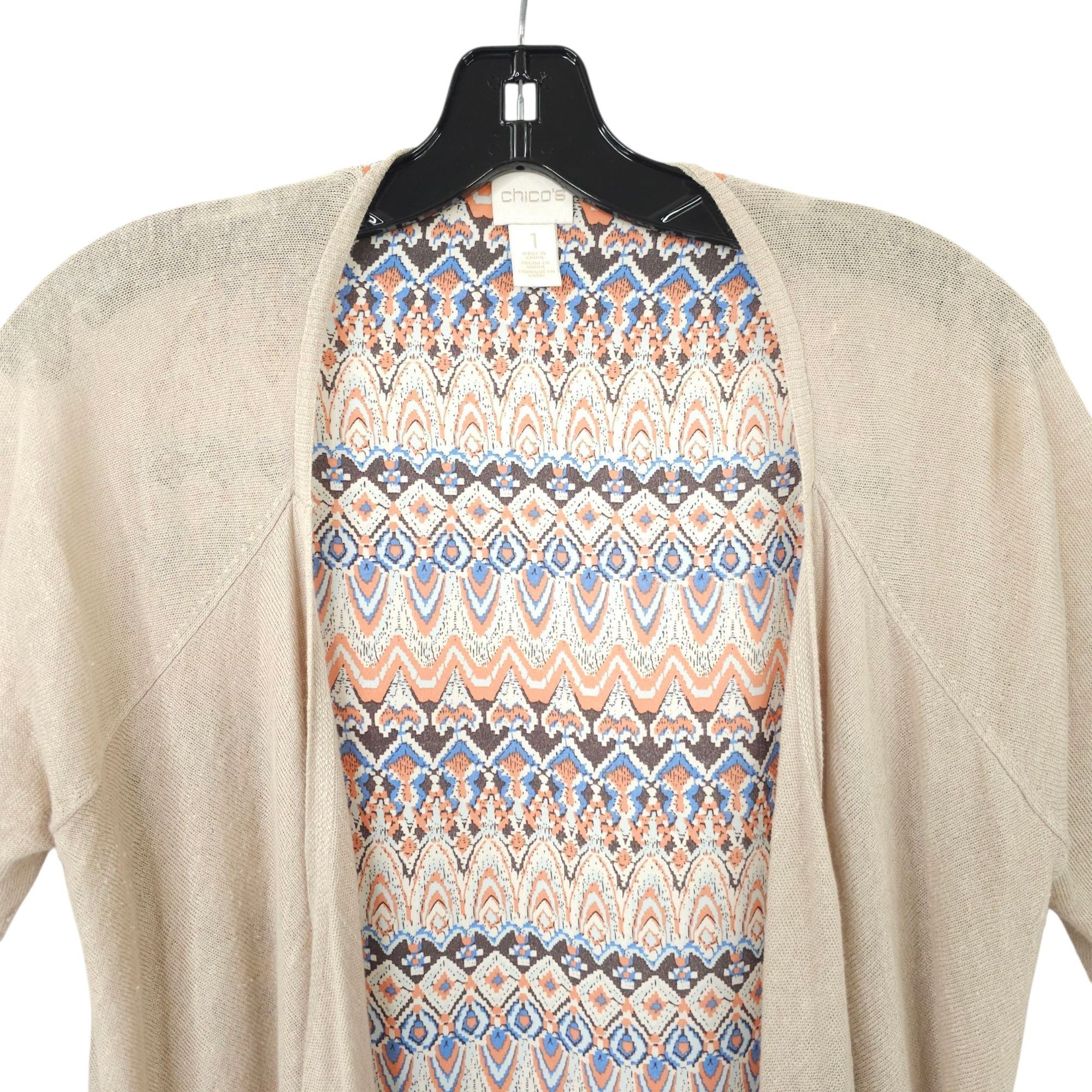 Chicos Chicos Open Front Cardigan Womens Size 1 US M/8 Sweater Tan Size M / US 6-8 / IT 42-44 - 9 Thumbnail
