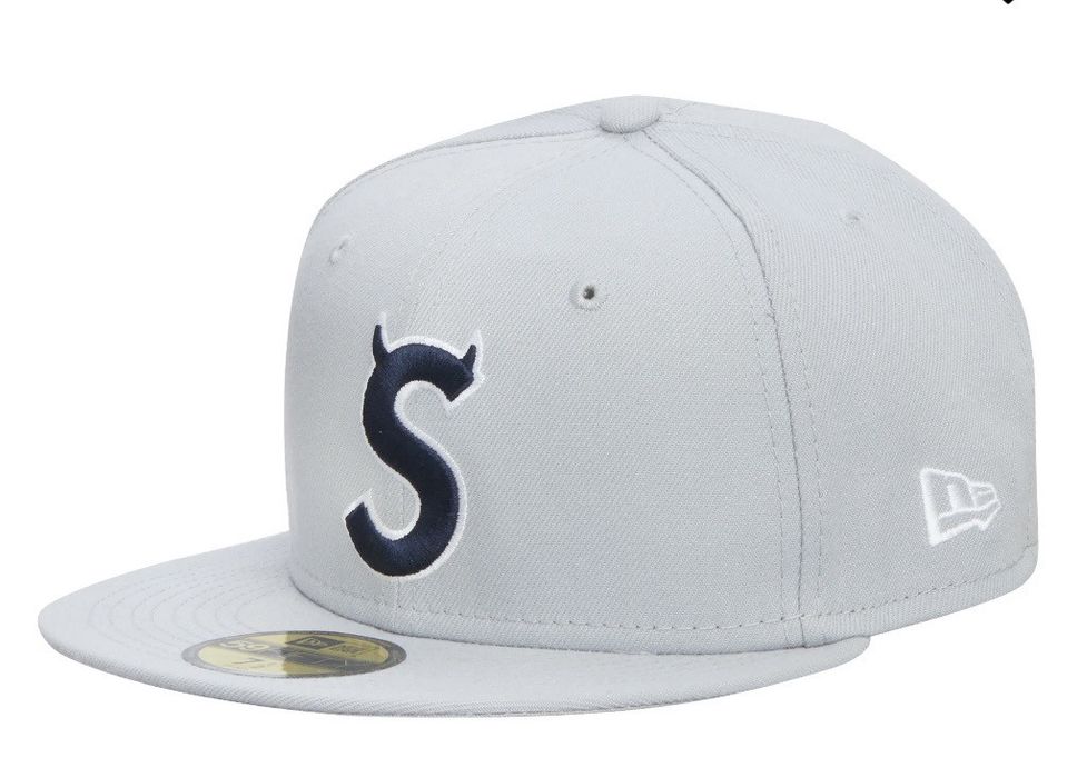 Supreme ⚡️ Supreme FW22 Devil S Logo New Era Hat Grey Size 7 1/2