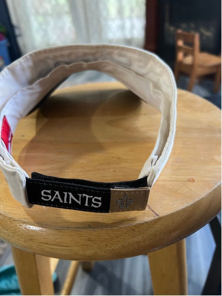 Reebok Men's Reebok New Orleans Saints White Black Visor Hat Size ONE SIZE - 5 Thumbnail