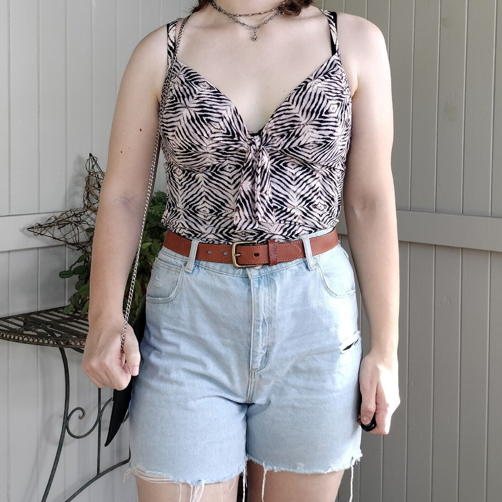 Vintage Vintage Y2K 2000s Seafolly Tankini Top Beige Swim Animal Size XL / US 12-14 / IT 48-50 - 3 Thumbnail