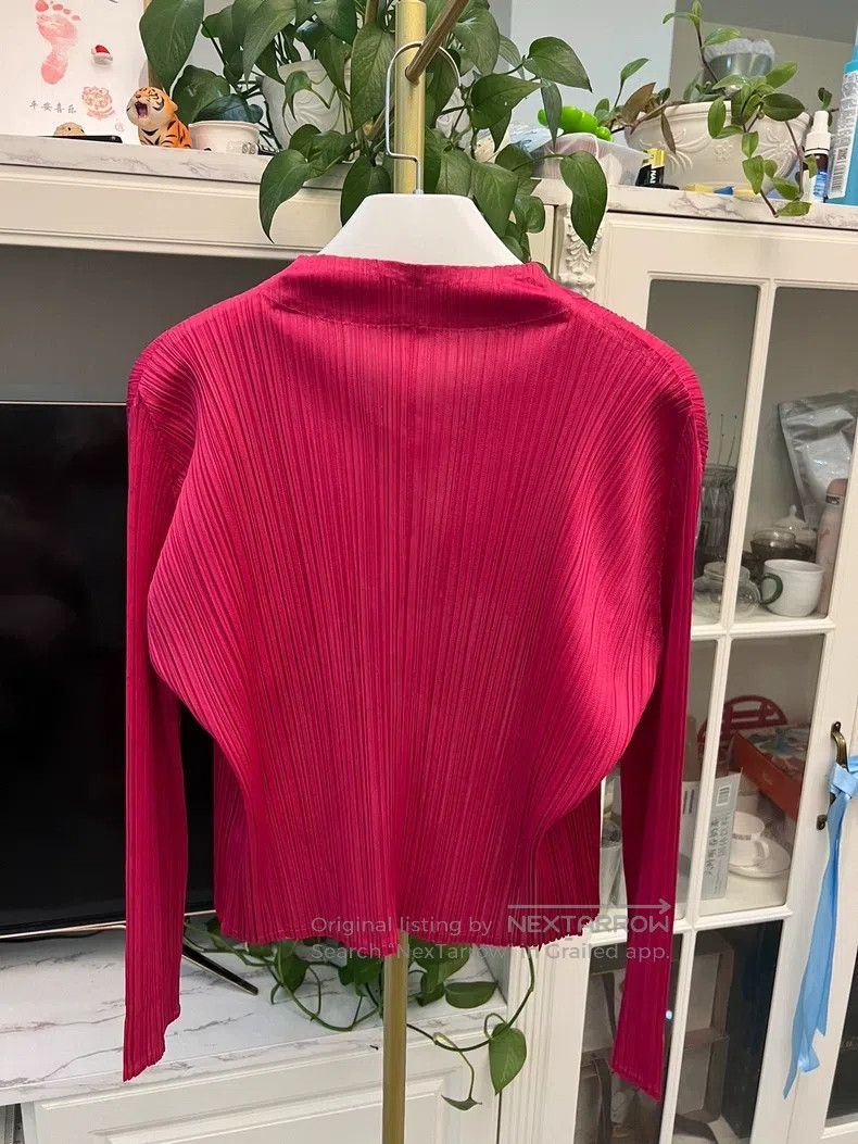 Issey Miyake Issey Miyake Twill Irregular 3/4 Sleeve Top Size L / US 10 / IT 46 - 5 Thumbnail