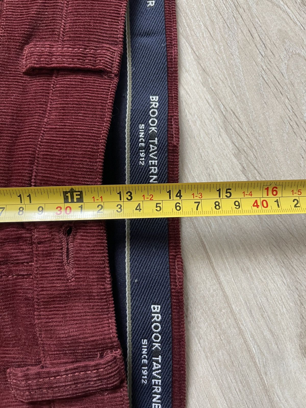 Vintage Brook Taverner Burgundy Corduroy Pants (est. 1912) W32 Size US 32 / EU 48 - 11 Thumbnail