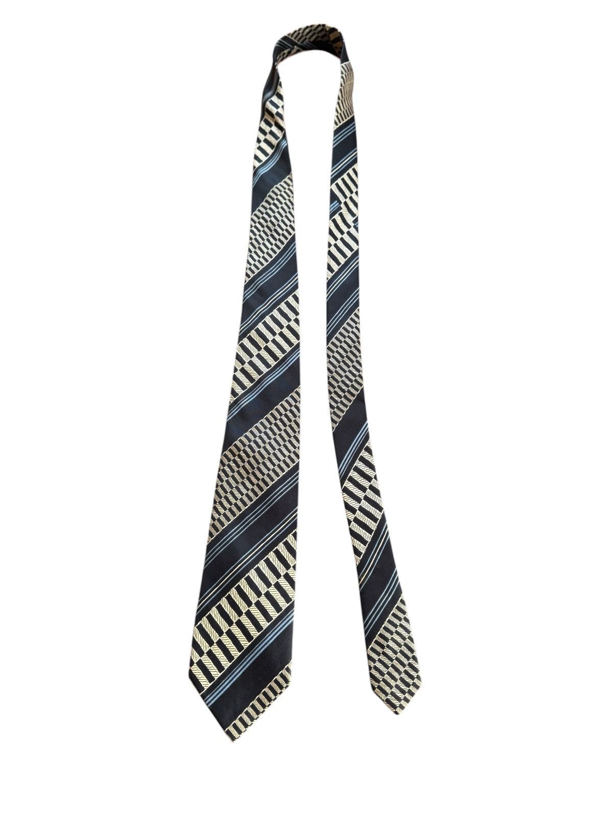 Other GIUSSANI Italian Silk Tie with Geometric Stripe Pattern Size ONE SIZE - 1 Thumbnail