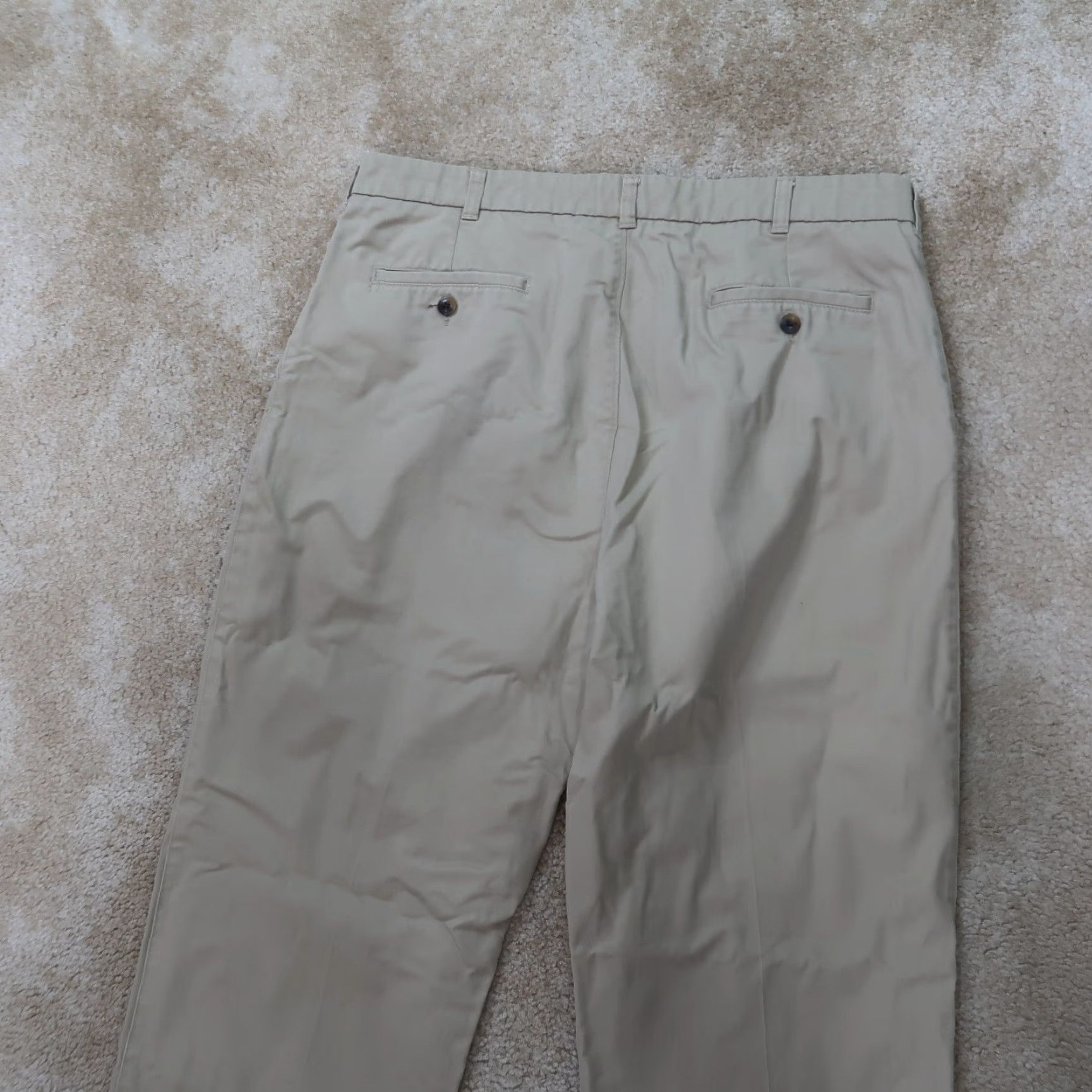 Vintage St. Johns Bay Chino Pants Straight Leg Beige 38x34 Men’s Regular 5-Pocket Flat Front Belt Loops Mid Rise Cotton Size US 38 / EU 54 - 5 Thumbnail