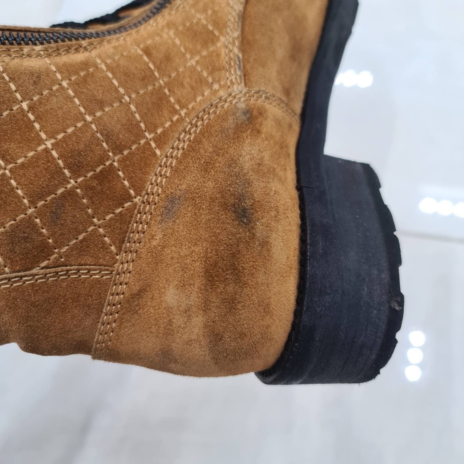 Chanel CHANEL 2012 Brown Suede Mid-Calf Combat Boots Size 38.5 Size US 7.5 / IT 37.5 - 8 Thumbnail