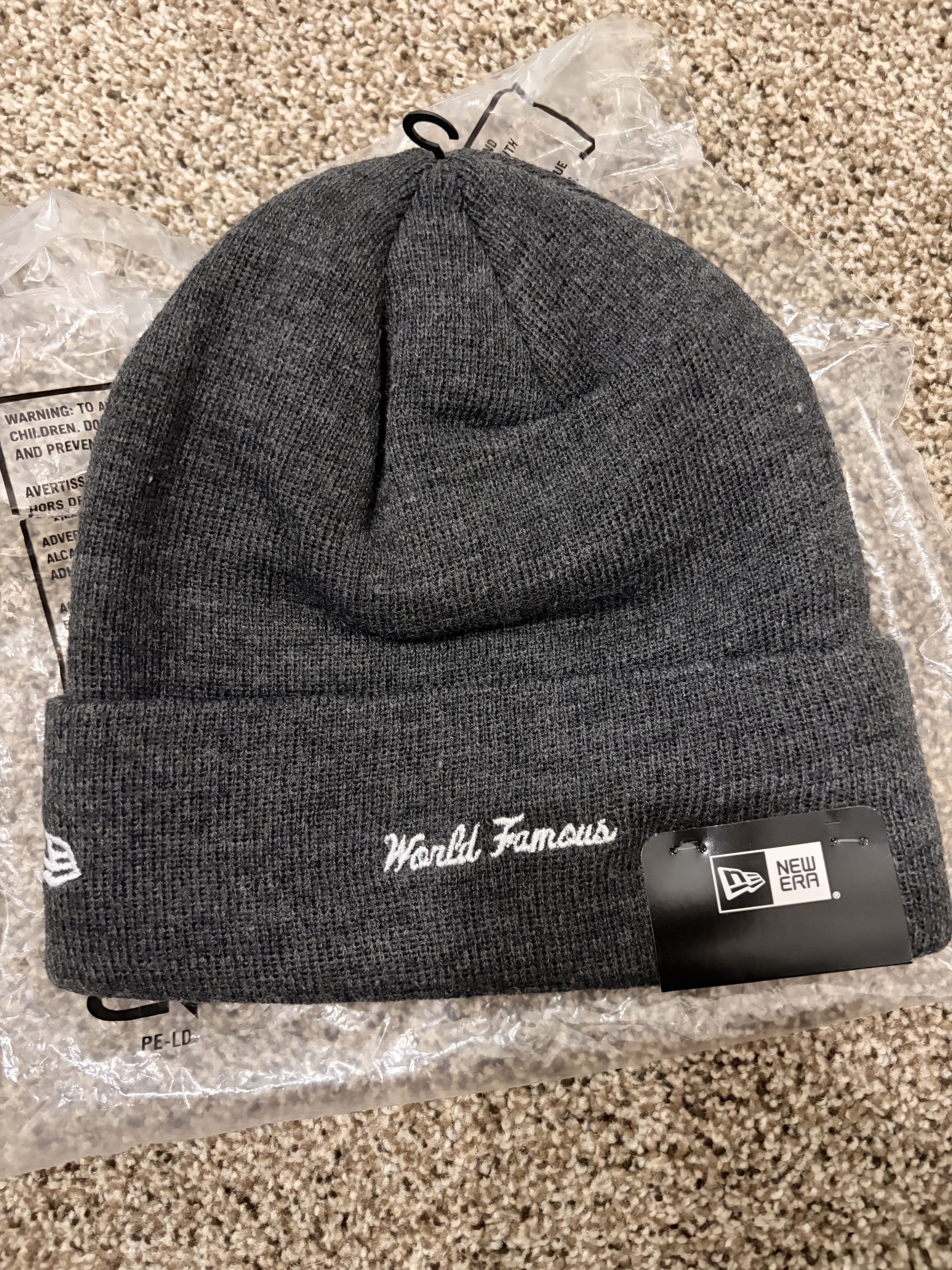 Supreme Supreme New Era Box Logo Beanie (FW21) Charcoal Size ONE SIZE - 2 Thumbnail