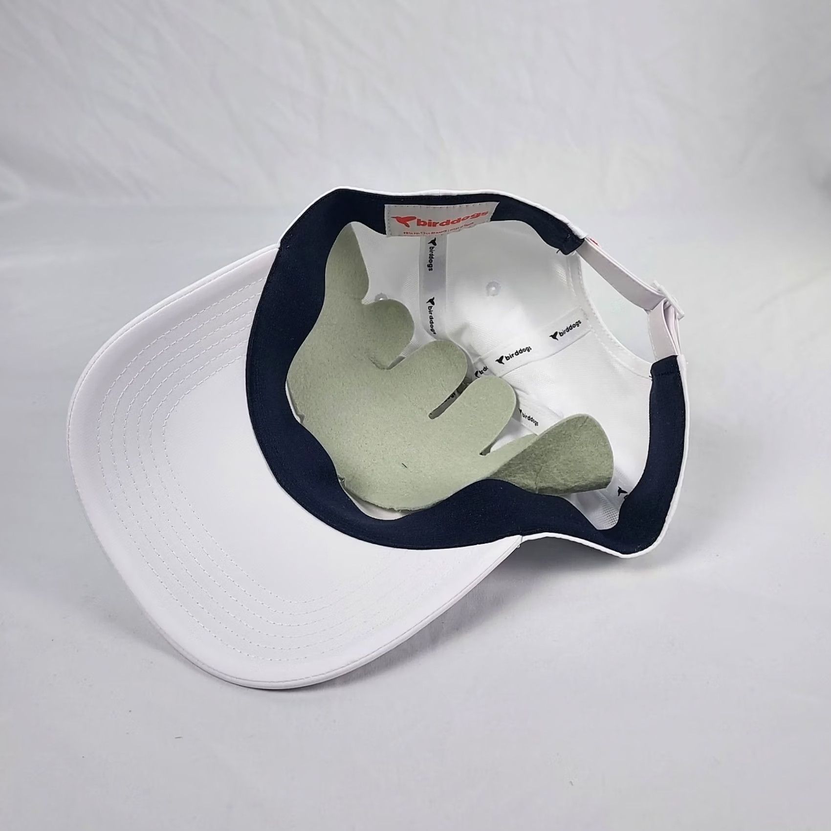 Vintage Birddogs Baseball Cap White Poly Spandex Stretch Fit Adjustable Hat Mens One Size Solid Pattern Cap Size ONE SIZE - 5 Thumbnail