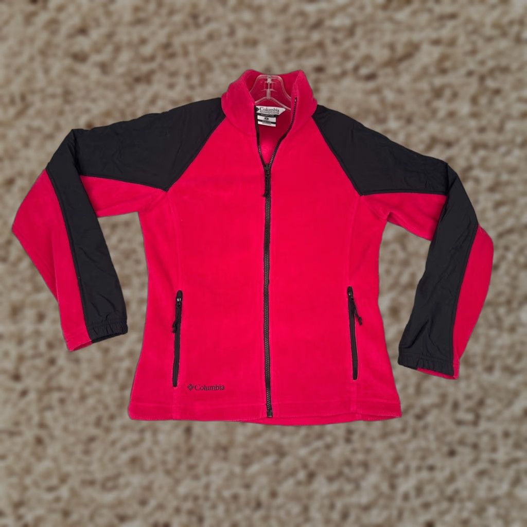 Pinko Columbia Jacket Womens Medium Pink Black Interchange Full Zip Polyester Fleece Size M / US 6-8 / IT 42-44 - 1 Thumbnail