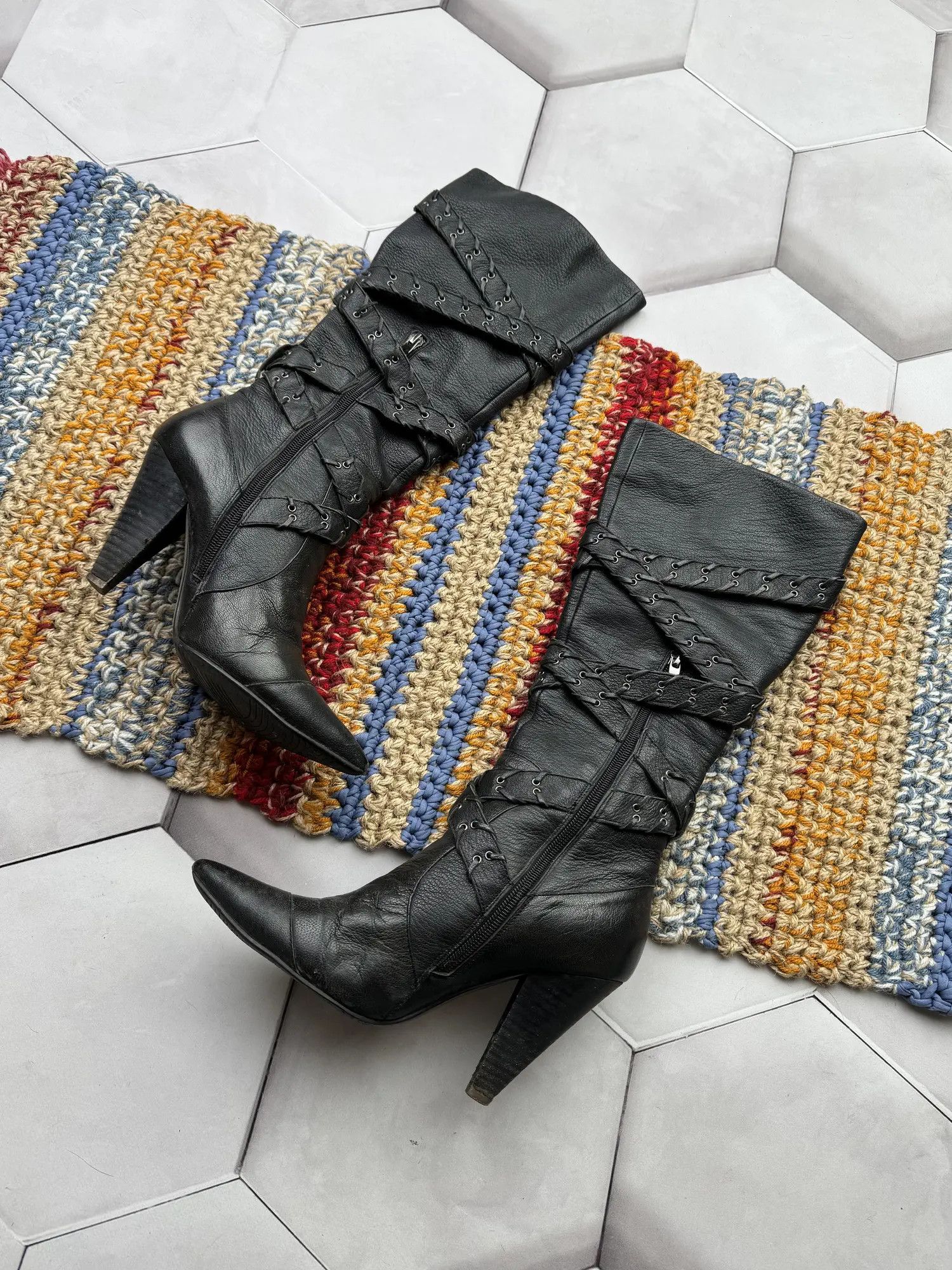 Vintage Vintage Leather Boots With Heeled (E4) Size US 6 / IT 36 - 3 Thumbnail