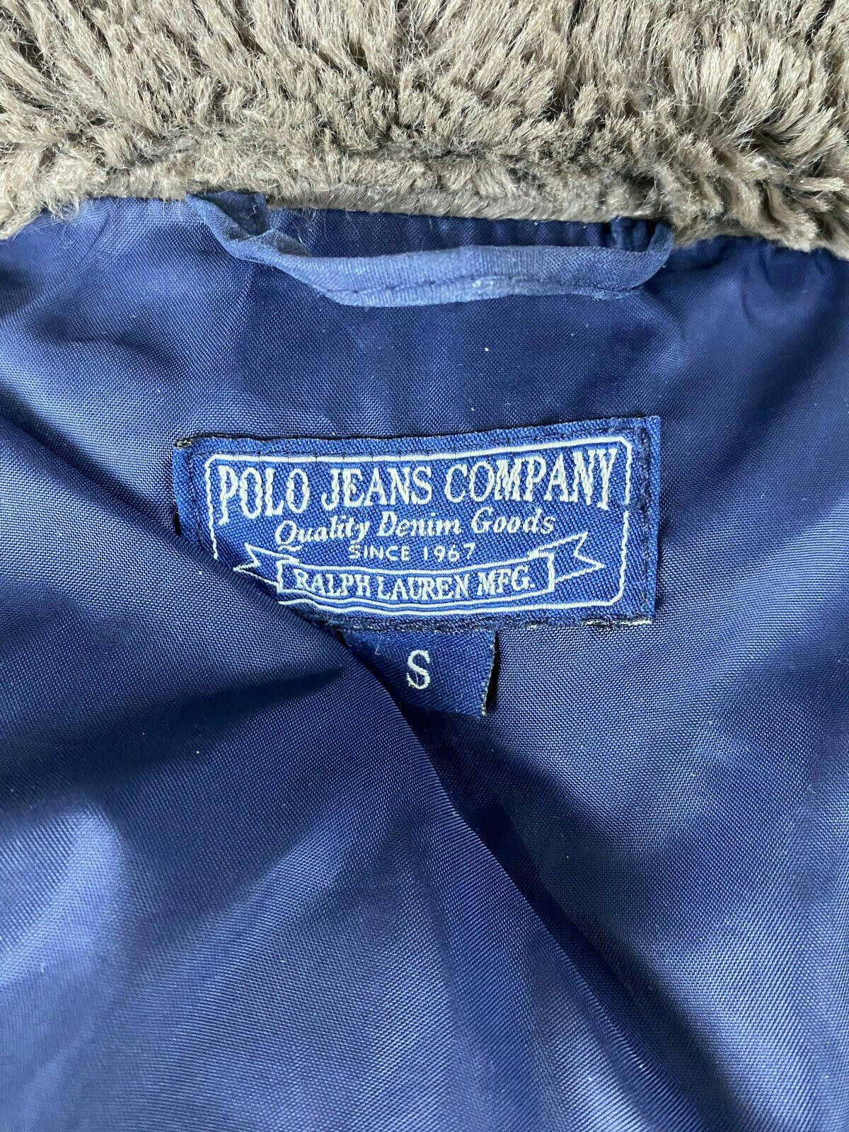 Designer Vintage Polo Jeans Co Ralph Lauren Blue Faux Jacket Size S Size S / US 4 / IT 40 - 10 Thumbnail