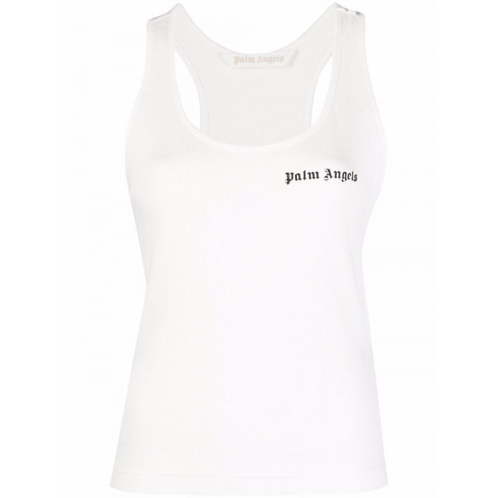 Palm Angels o1mle0425 Logo Tank Top in White Size XS / US 0-2 / IT 36-38 - 1 Thumbnail