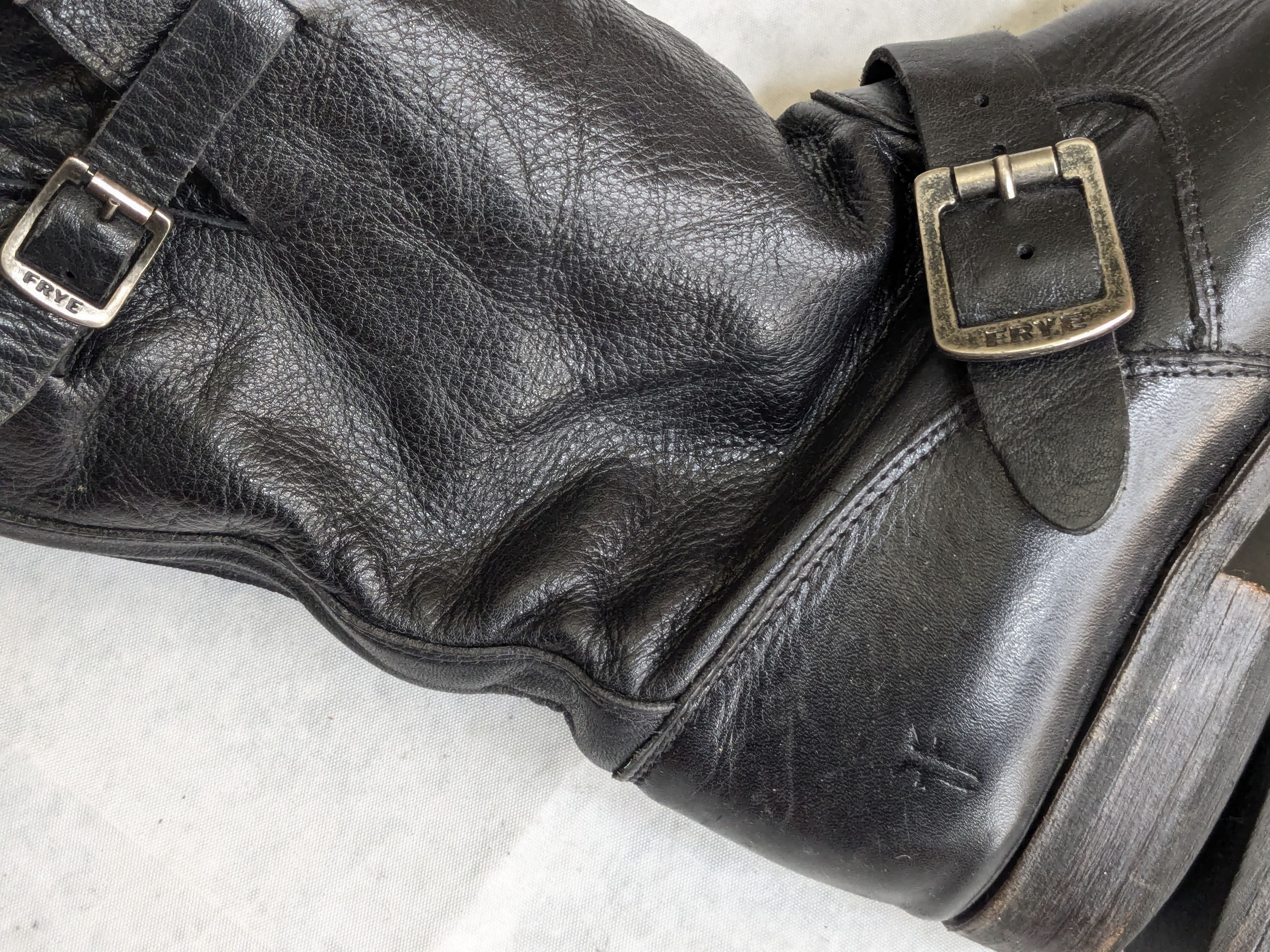 Frye Frye Engineer Boots Black Leather 7.5 Motorcycle Biker Size US 7.5 / EU 40-41 - 9 Thumbnail