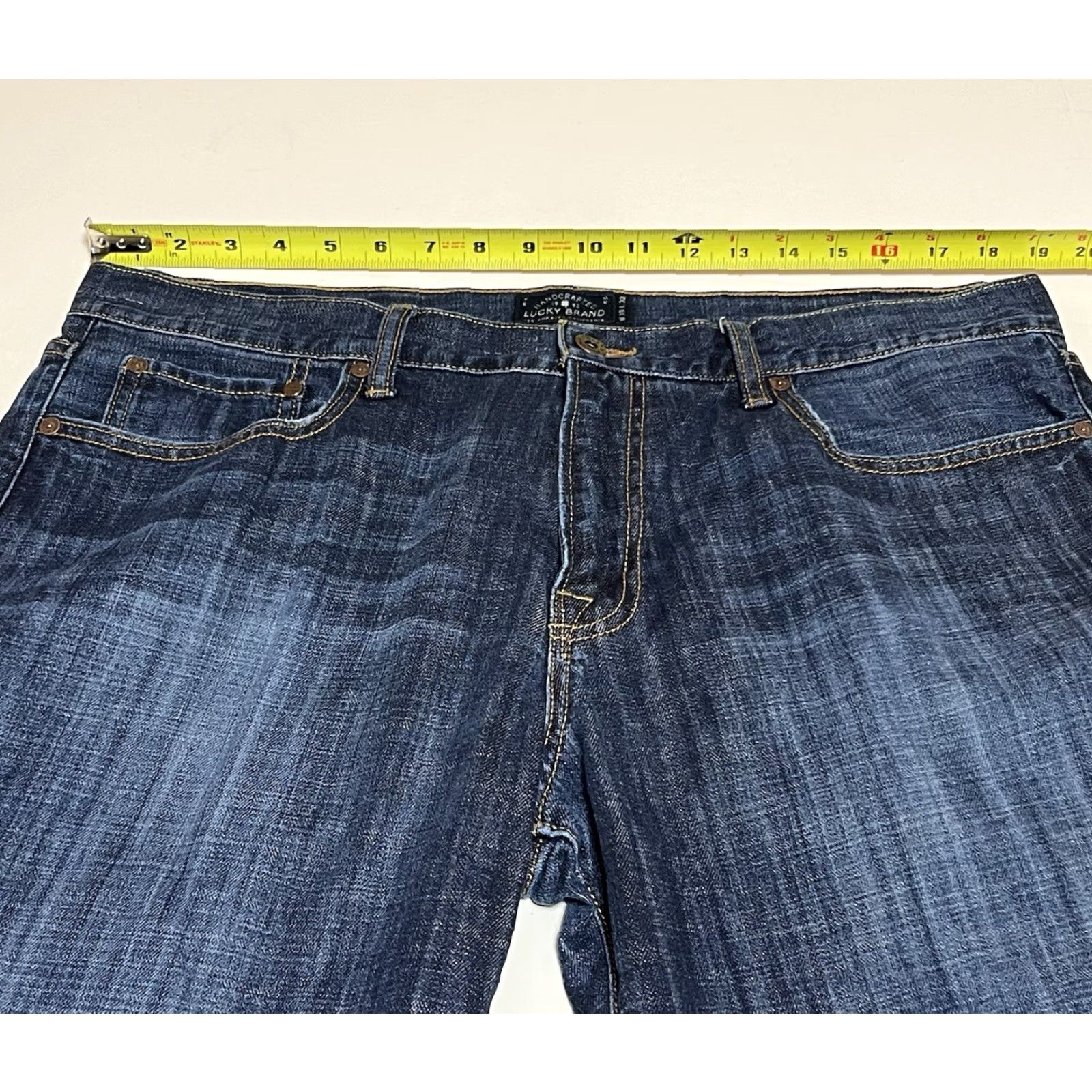 Lucky Brand Lucky Brand 221 Jeans Bootcut Regular 38x31 38x32 Blue Denim Stitch Zipper Logo 5-Pocket Mens Size US 38 / EU 54 - 3 Thumbnail