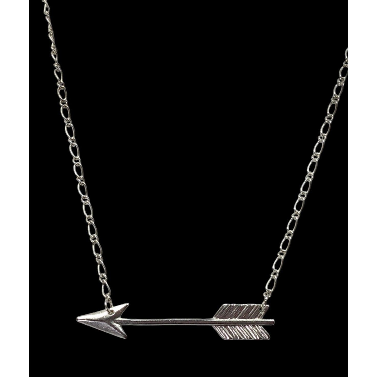 Other ZAD Vintage 90s Silver Tone Arrow Necklace Size ONE SIZE - 2 Thumbnail