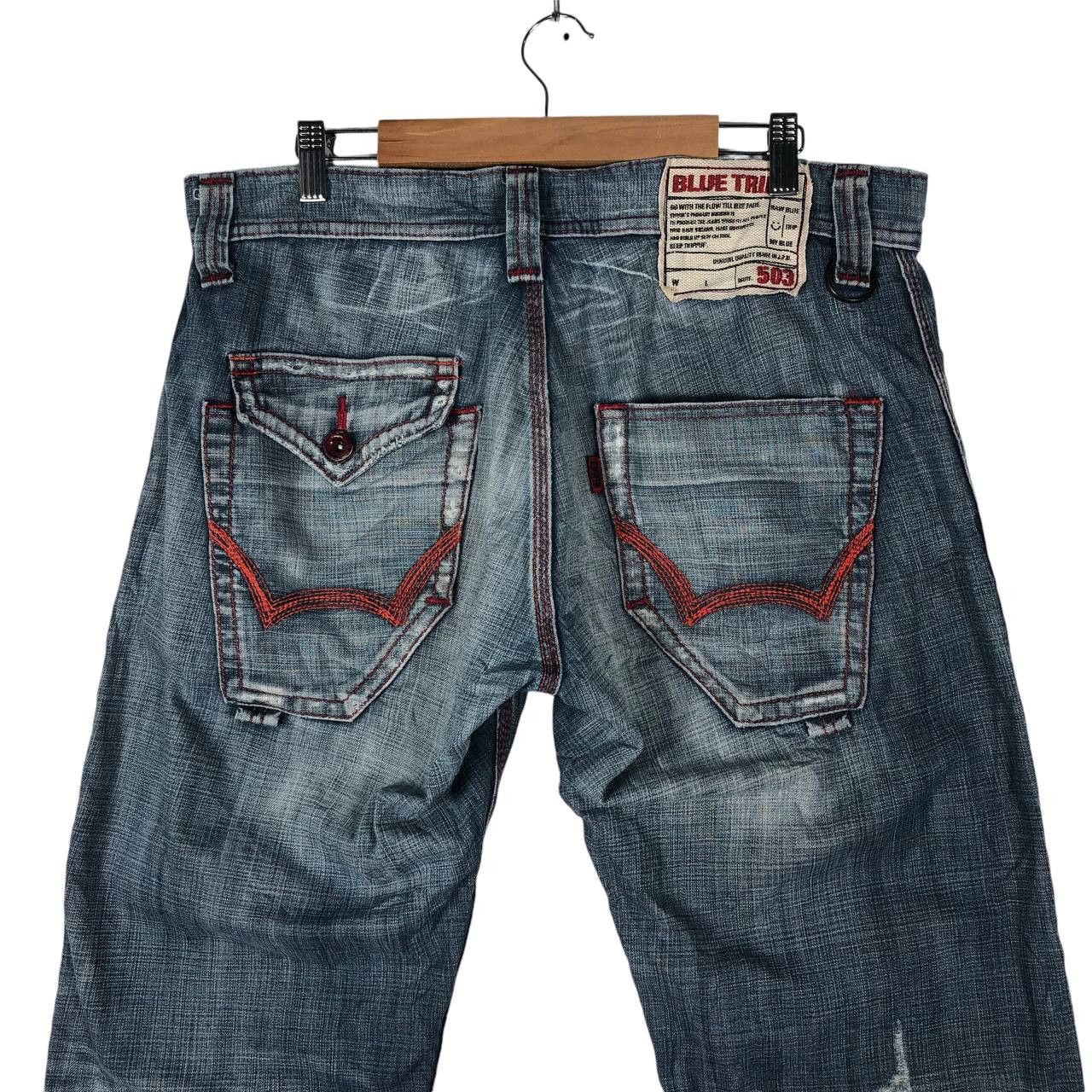Edwin × Jean × Vintage Vintage Edwin 503 Blue Trip Denim Jean Pant Size US 32 / EU 48 - 7 Thumbnail