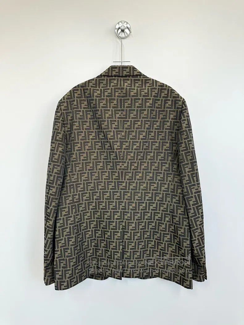Fendi Fendi Brown Classic Monogram Letter Logo Single-Breasted C Size 52L - 2 Thumbnail