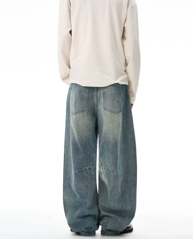 Japanese Brand American-style baggy retro wide-leg curved jeans Size US 32 / EU 48 - 4 Thumbnail