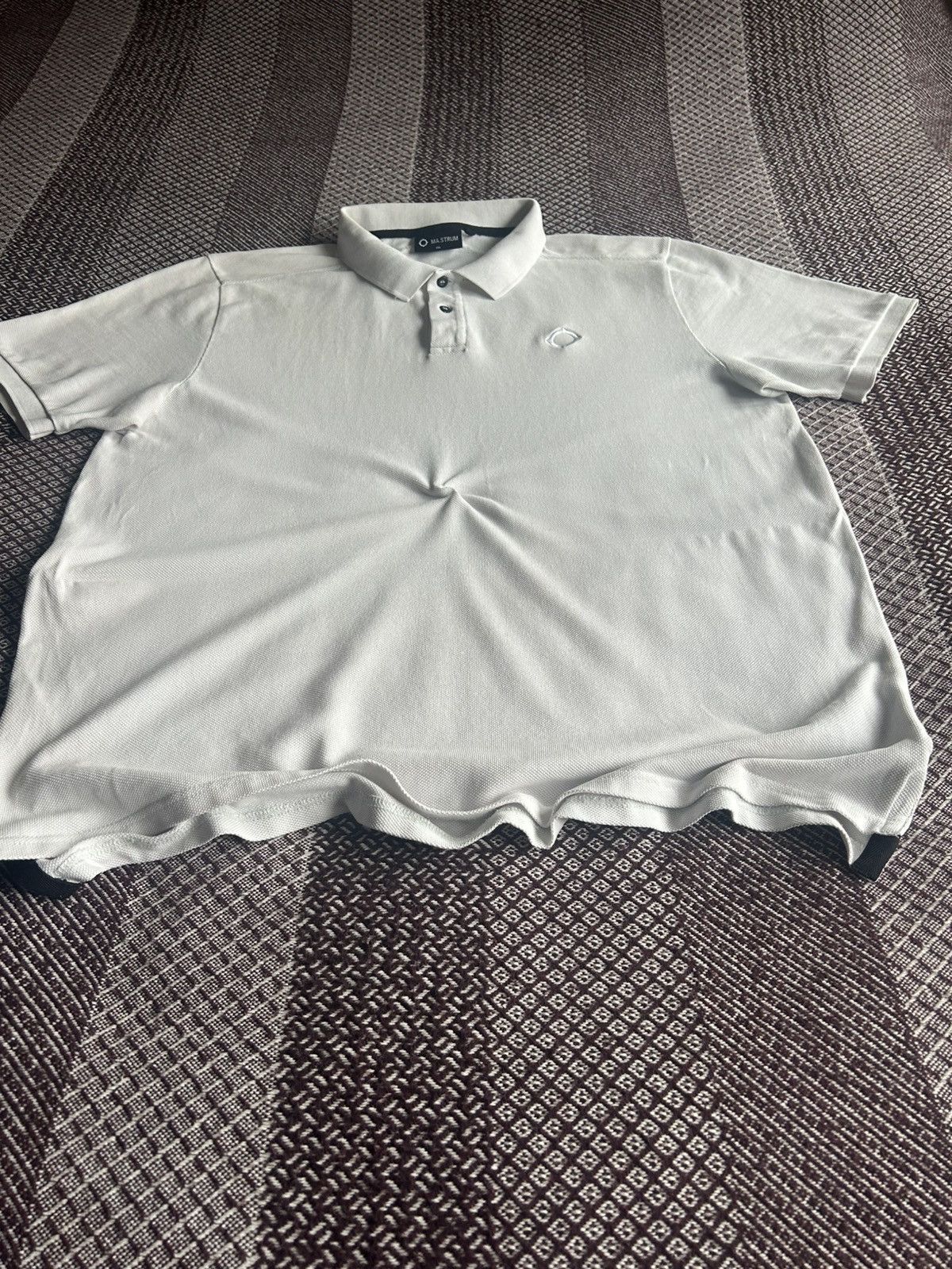 MA.STRUM × Vintage MA.STRUM White Polo Shirt Luxury Streetwear Style Size XXL Size US XXL / EU 58 / 5 - 4 Thumbnail