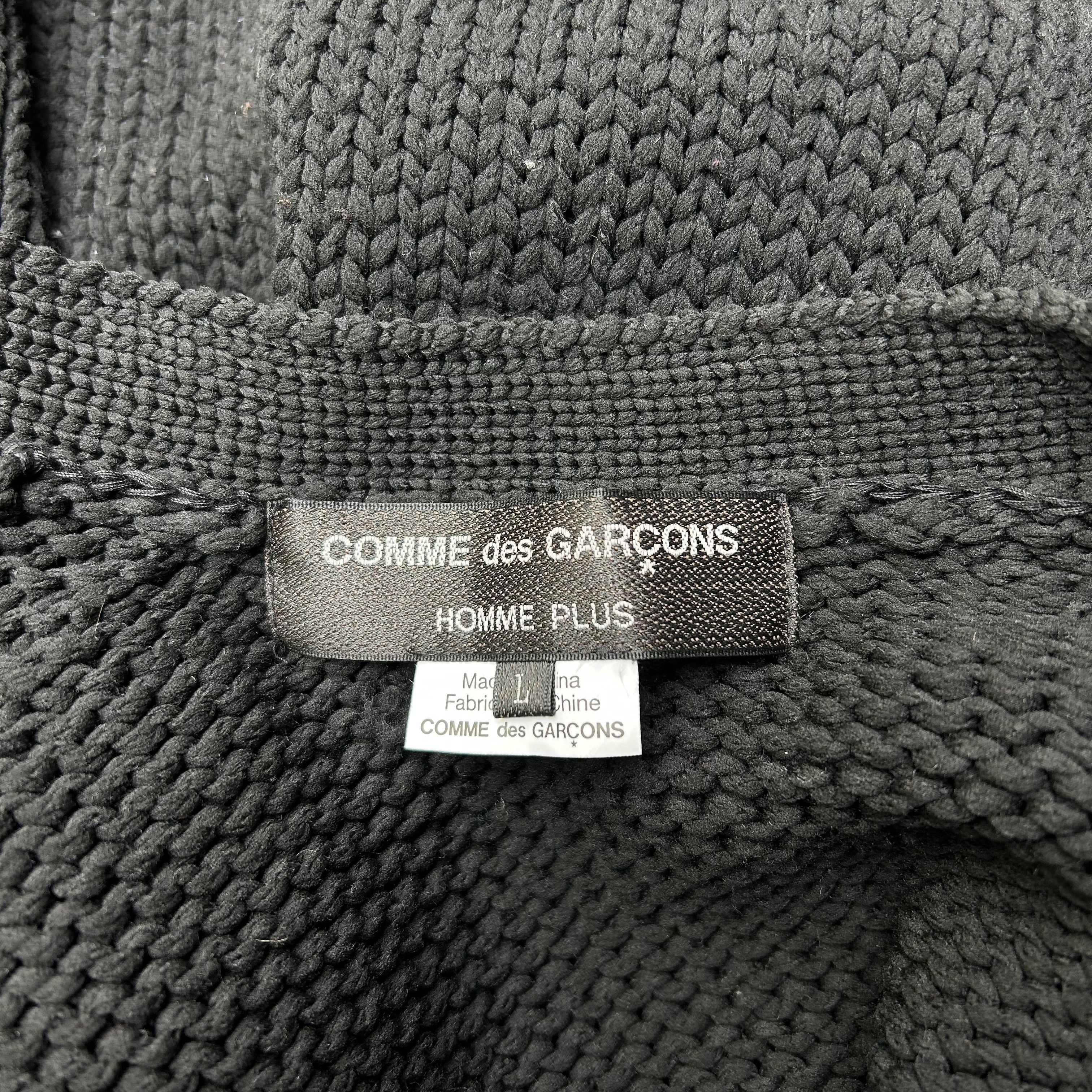 Comme des Garcons Homme Plus CDG Homme Plus Black Oversized Knit Cardigan Sweater F/W23 Size US L / EU 52-54 / 3 - 8 Thumbnail