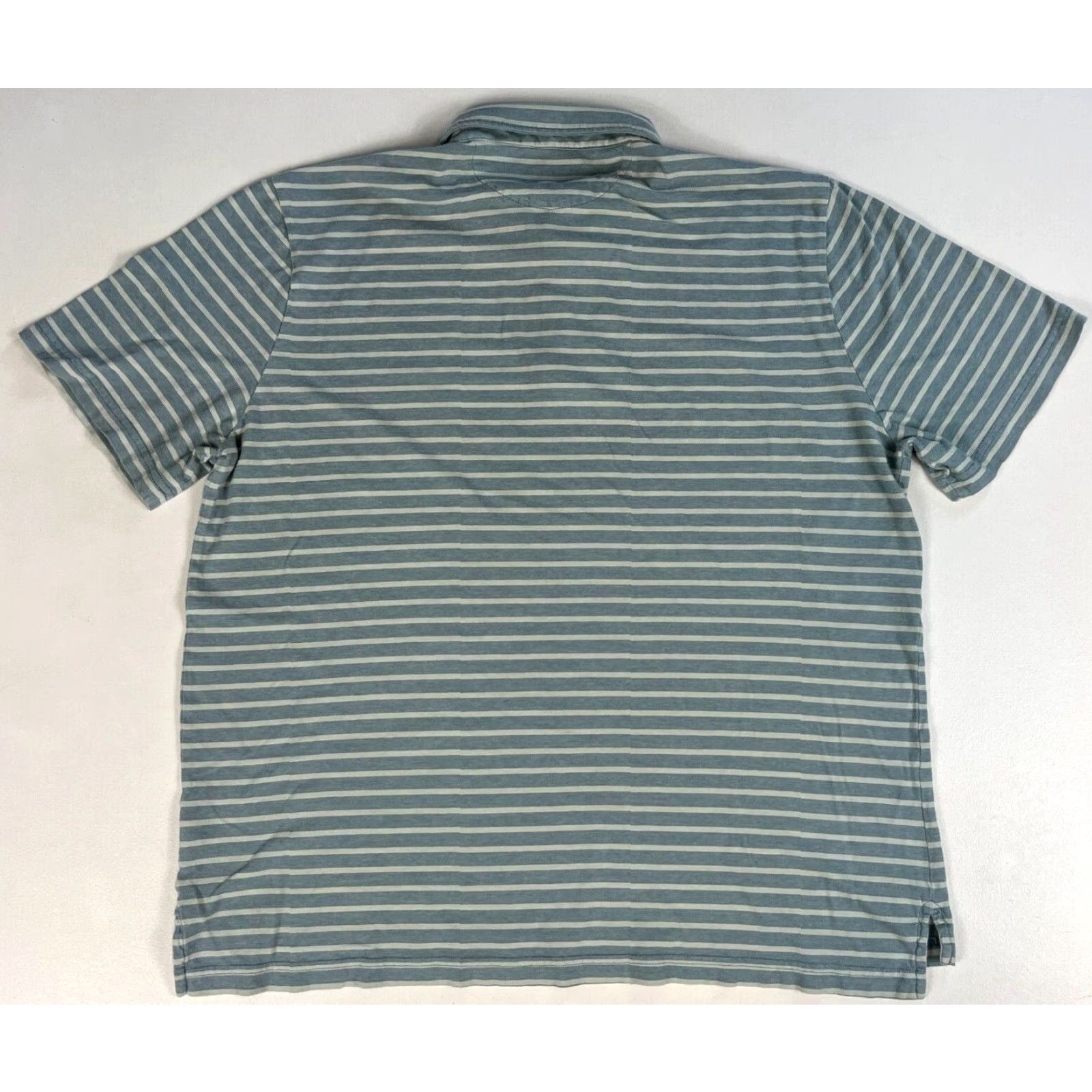 Faherty Faherty Men's Isle Polo Shirt Striped XL Blue 100% Cotton Shirt Mens XL Striped Polo 100% Cotton Classic Modern Preppy Size US XL / EU 56 / 4 - 3 Thumbnail