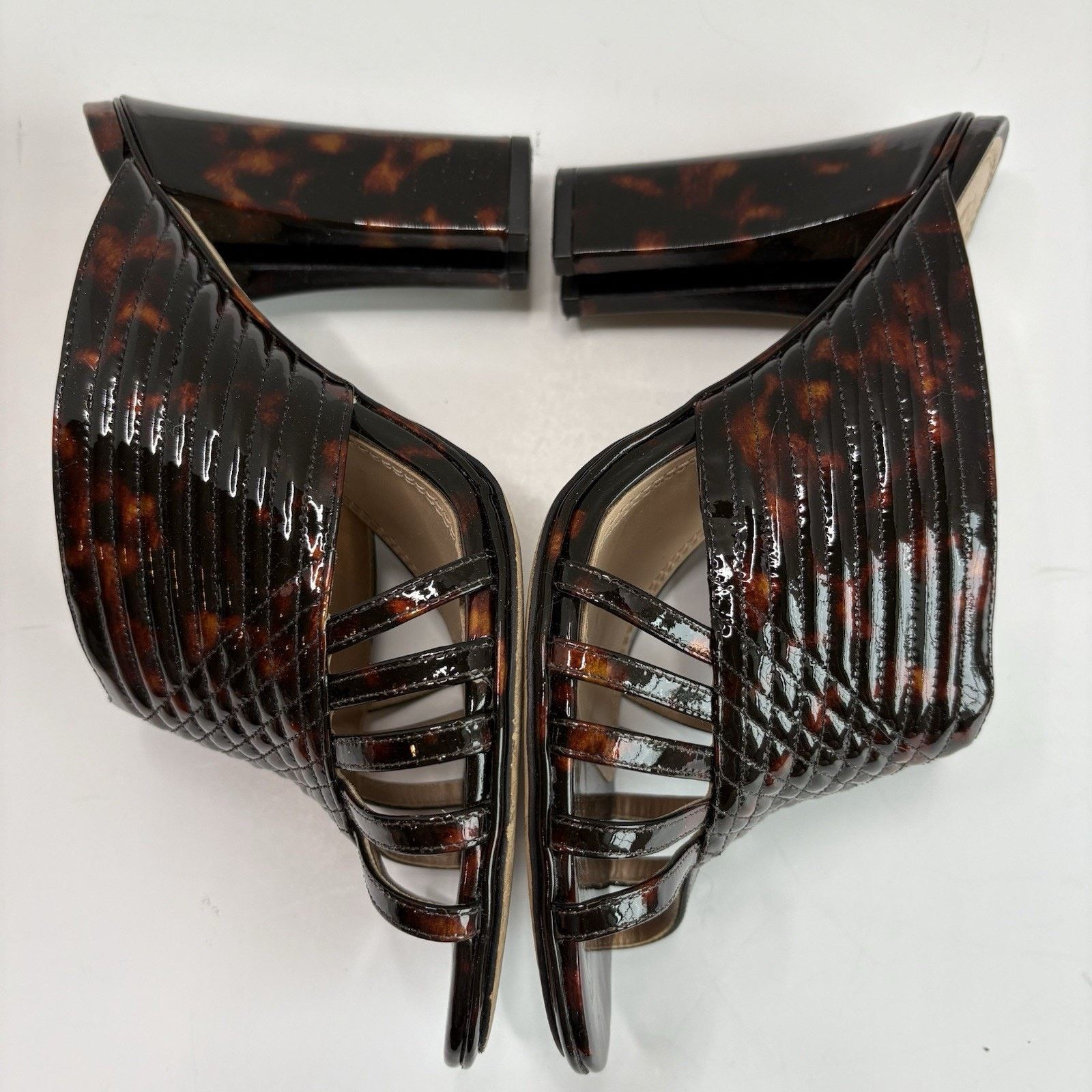 Tory Burch Tory Burch Tortoise Shell Brida Mule Heels Size US 8 / IT 38 - 7 Thumbnail