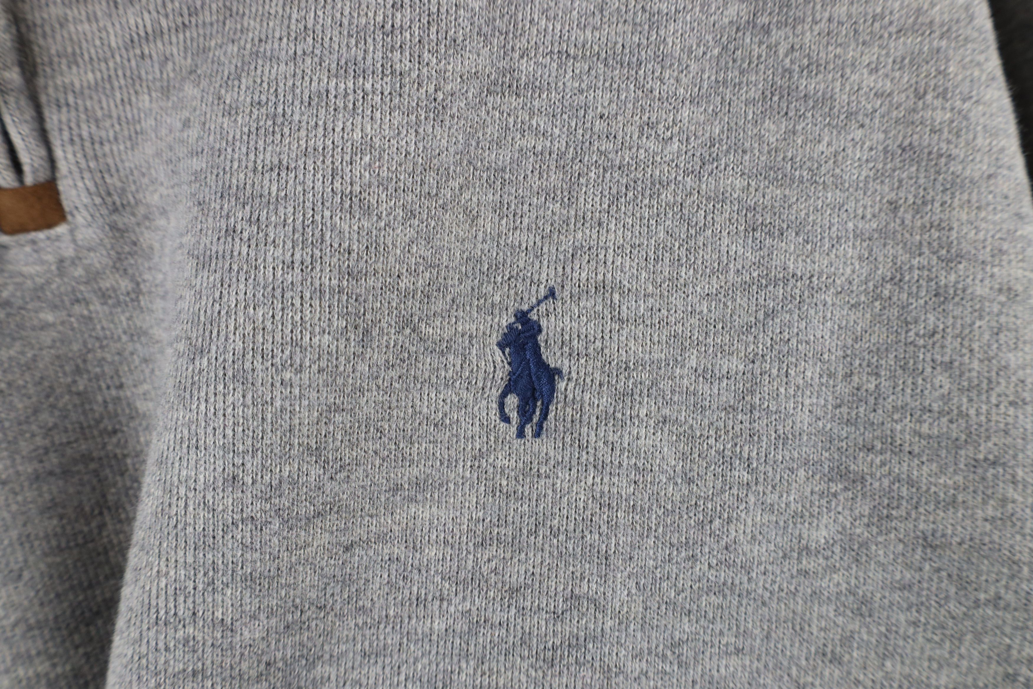 Ralph Lauren × Vintage New Ralph Lauren Ribbed Knit Half Zip Pullover Sweater Gray Size US XXL / EU 58 / 5 - 4 Thumbnail